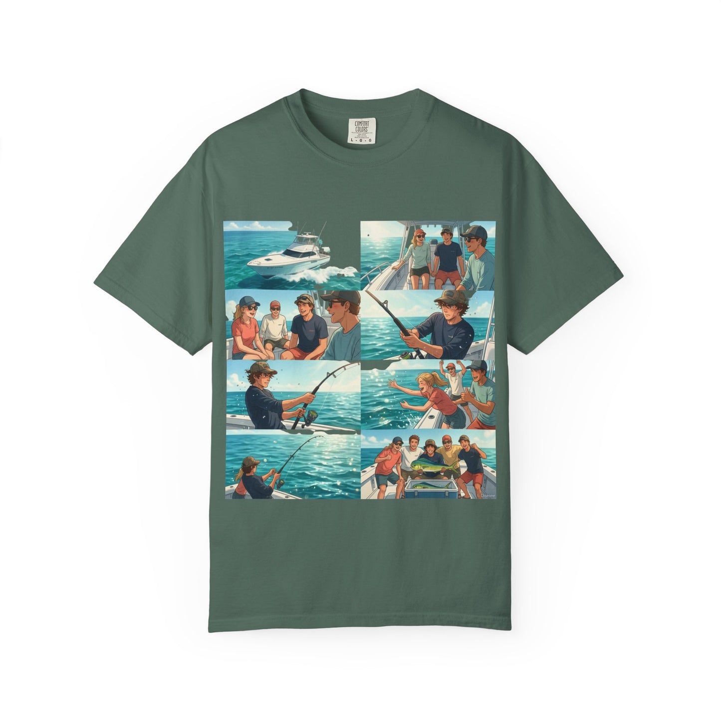Deep Sea Energy (Friends Fishing Edition) Fishing Trip Photo Collage T-Shirt