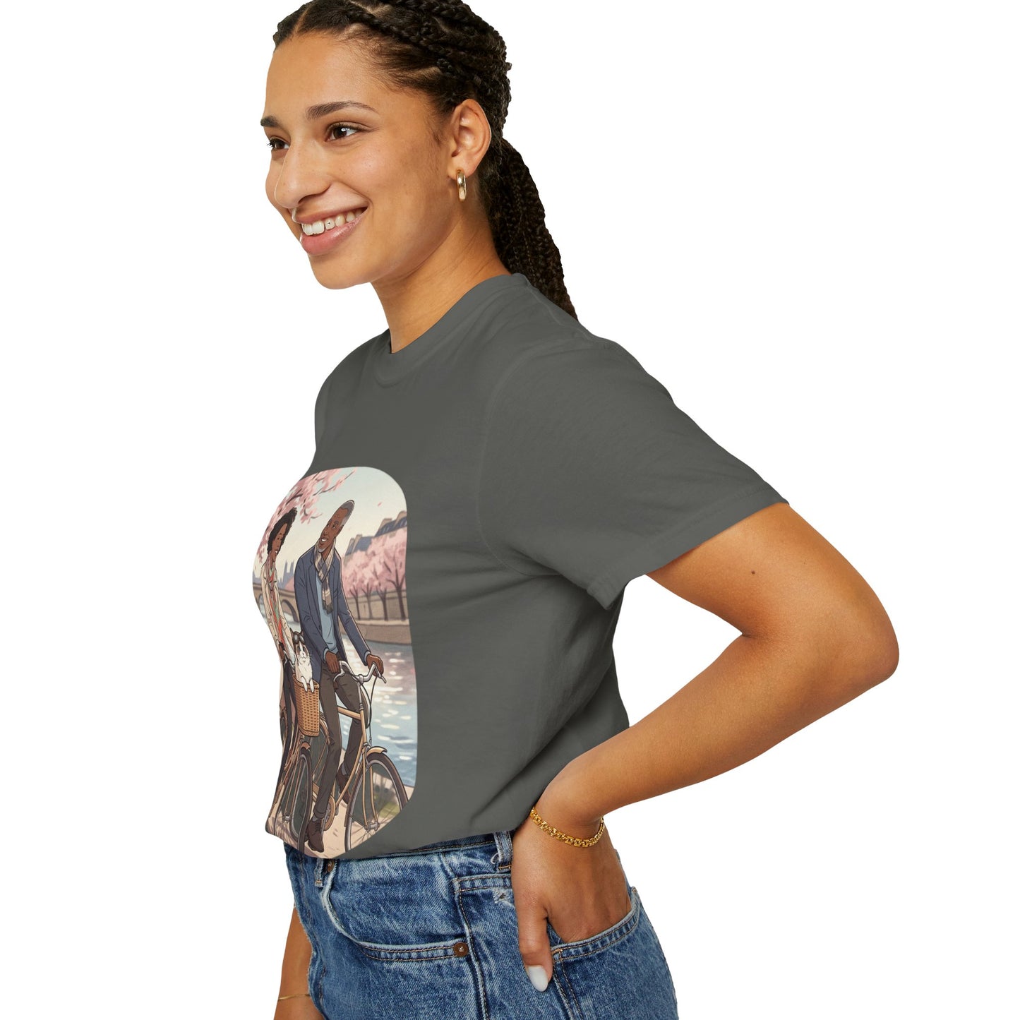 Couples Cherry Blossom Bike Ride T-Shirt