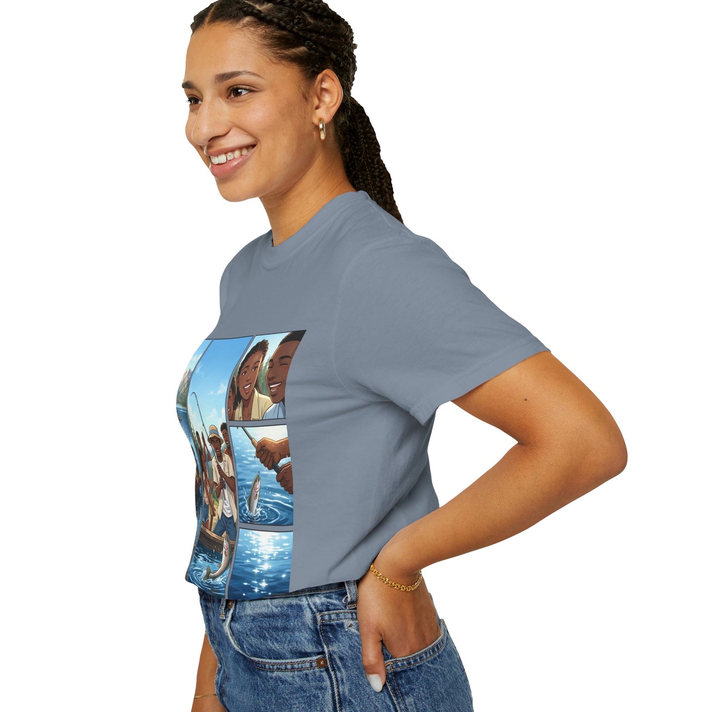 ake Tahoe Fishing Moments T-Shirt — Retro Outdoors Fishing Graphic Tee