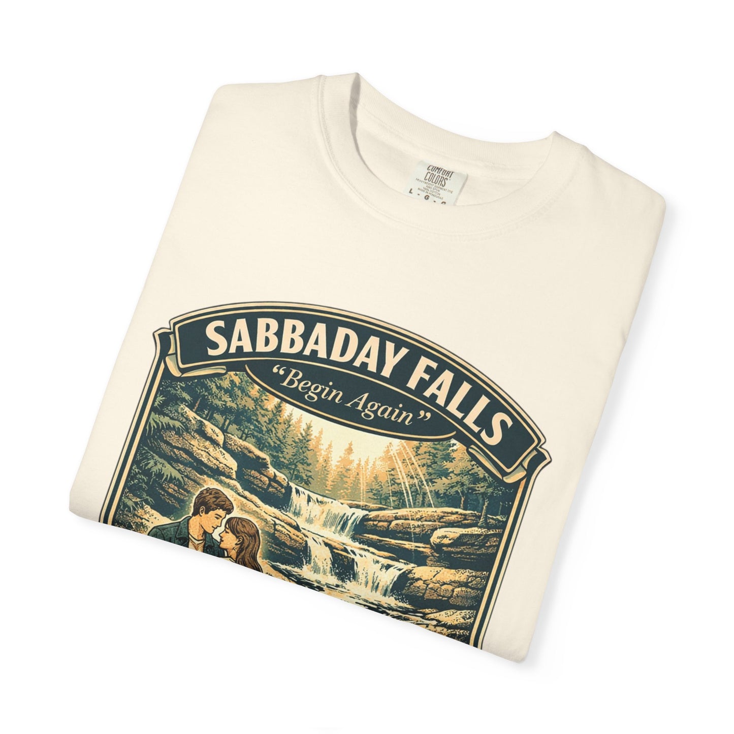 Sabbaday Falls 'We Begin Again' Vintage Nature T-Shirt