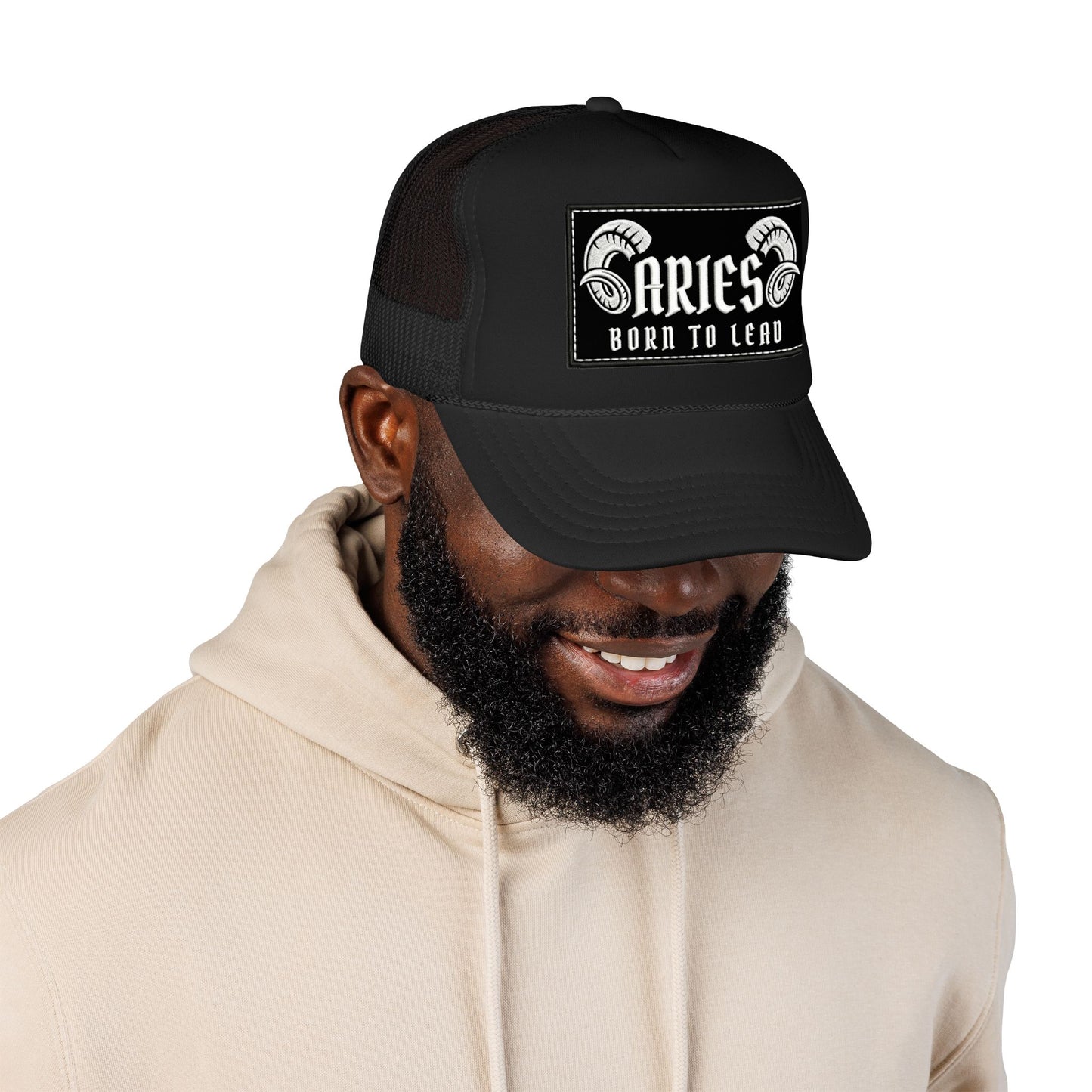 Trucker Hat - Aries 'Born to Lead' Zodiac Cap