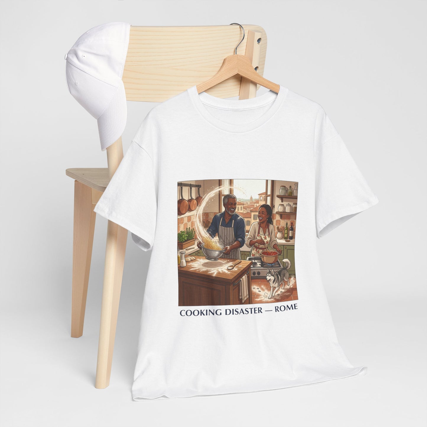 T-Shirt — 'Cooking Disaster — Rome' Illustrated Cooking Tee
