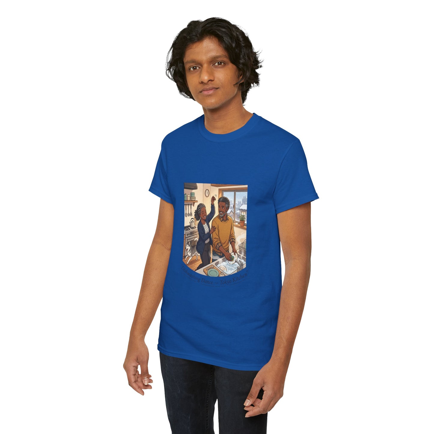 Dishwashing Dance Tee — Couple Kitchen Graphic T-Shirt