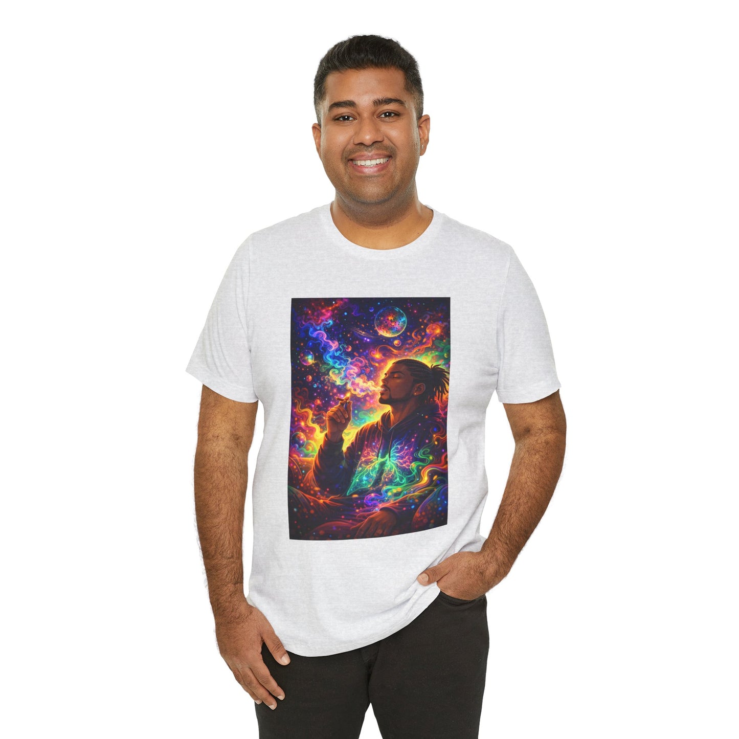Psychedelic Session T-Shirt — Cosmic Portrait Graphic Tee