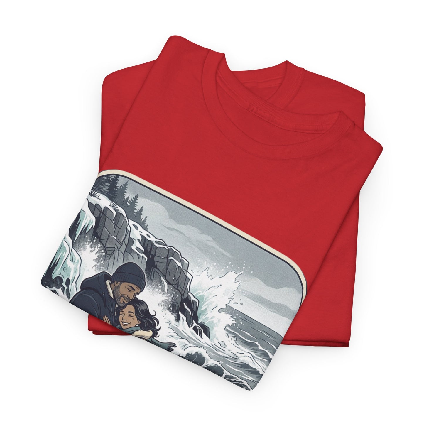 Acadia National Park Tee — Coastal Winter Couple Graphic