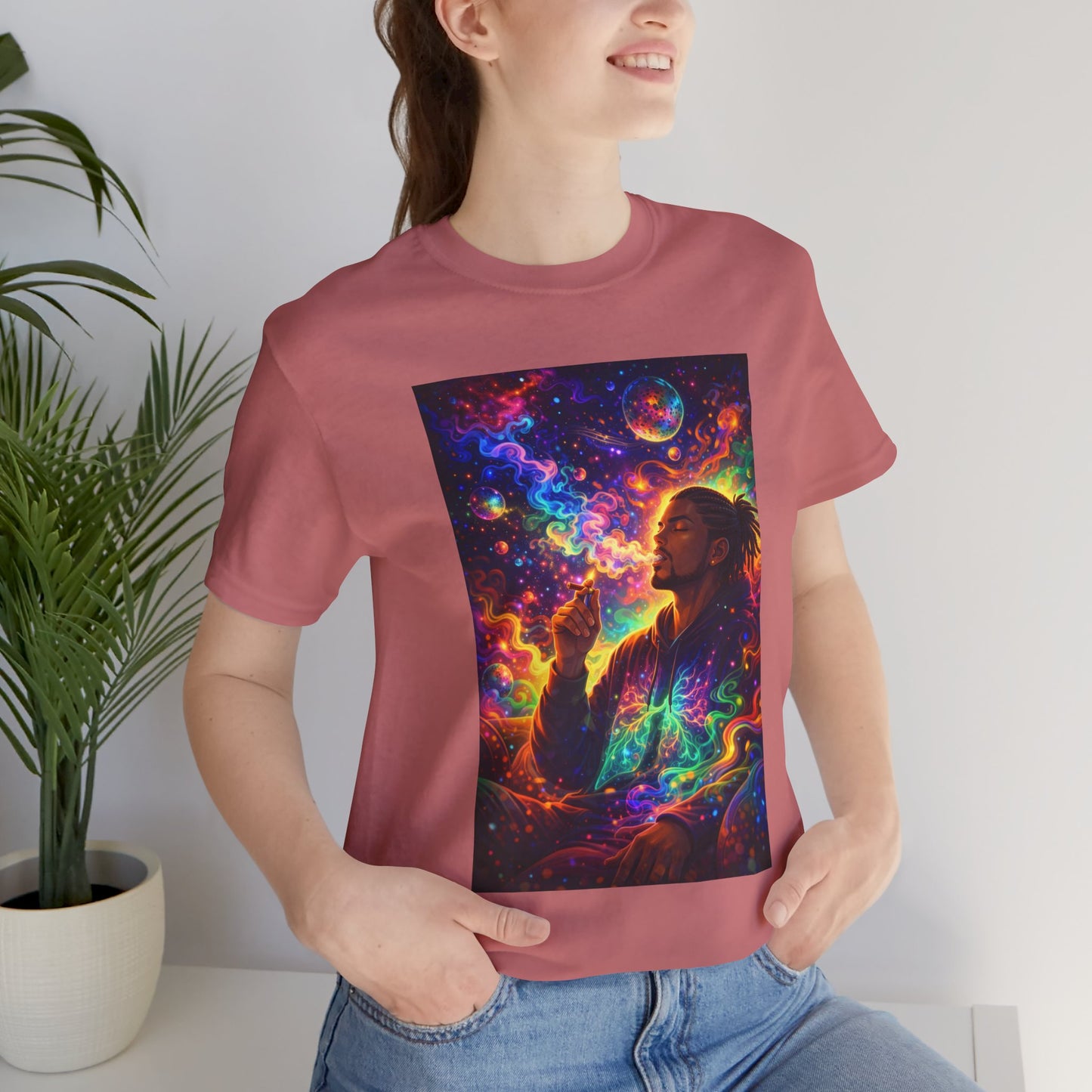 Psychedelic Session T-Shirt — Cosmic Portrait Graphic Tee