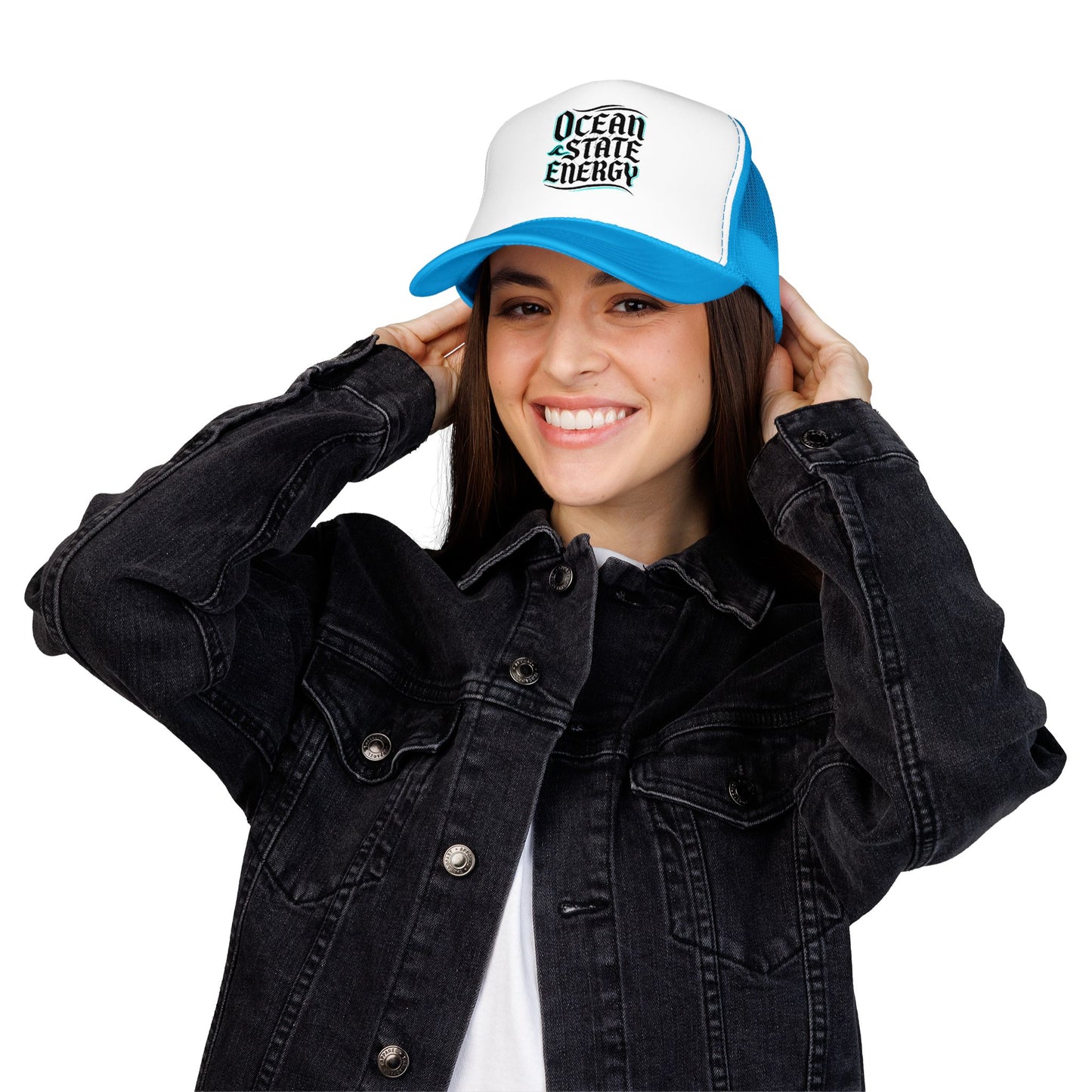 Clean Slate Energy Trucker Hat — Retro Script Foam Mesh Cap