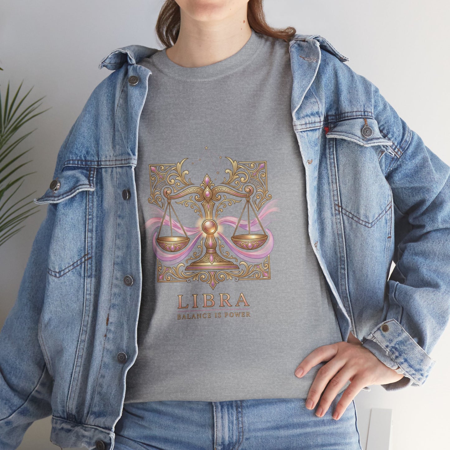 Libra Scales T‑Shirt — Zodiac Balance Is Power Tee
