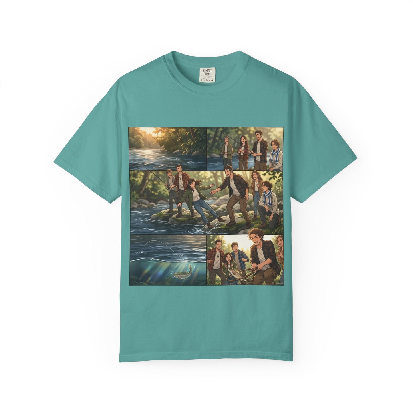 Band Photo Collage T-Shirt – Retro River Scene Crew Tee