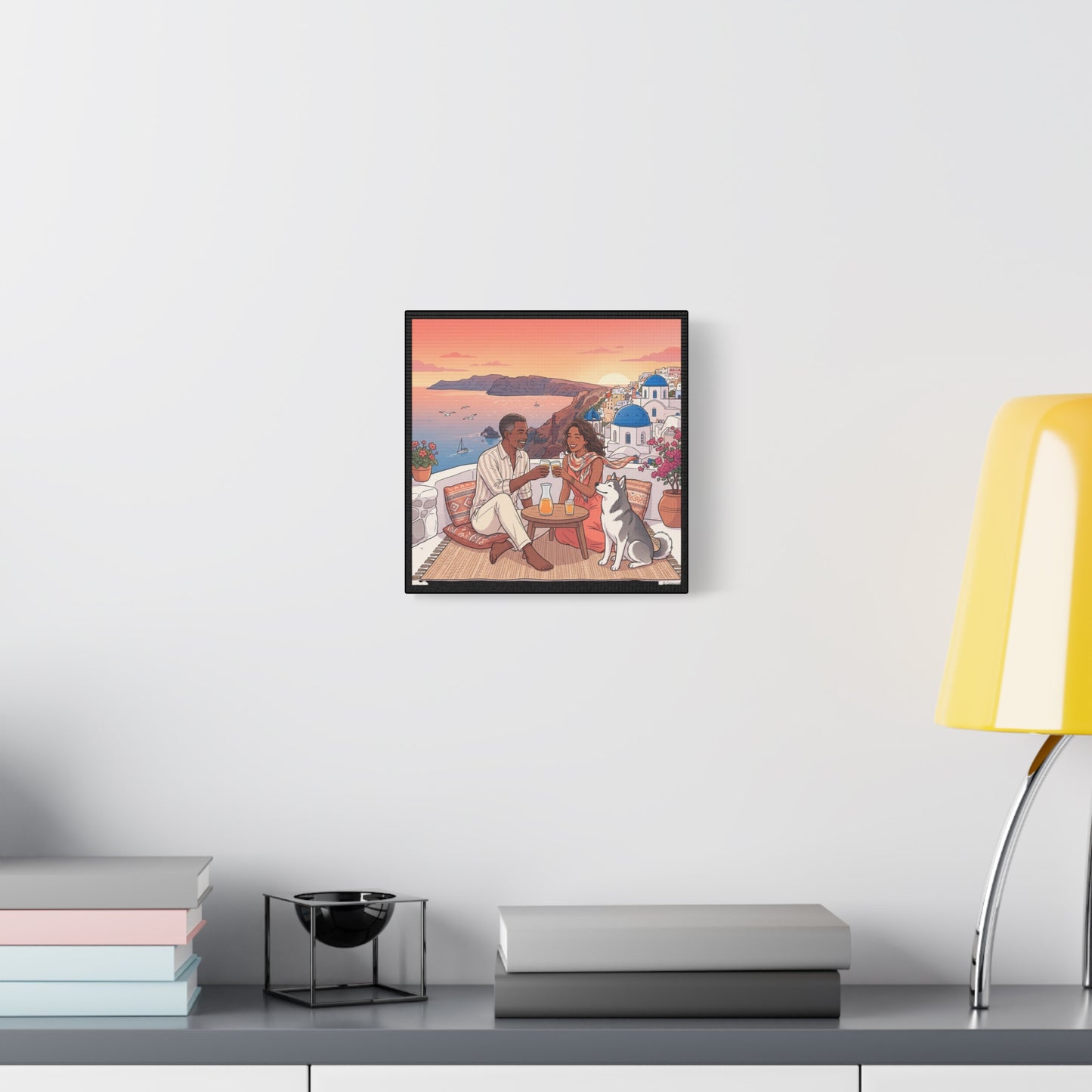 Santorini, Greece – “Sunset Serenade - Matte Canvas, Stretched, 1.25"