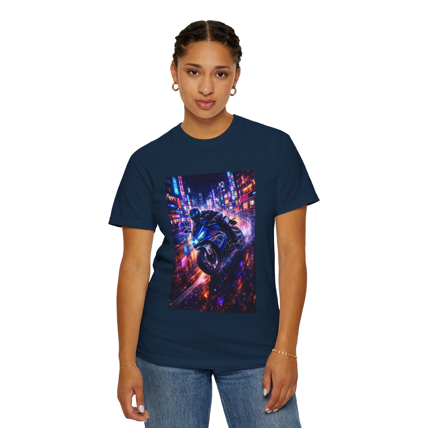 Suzuki GSX-R1000-NEON NIGHT RUN -  T-Shirt — Neon Night Rider Graphic Tee