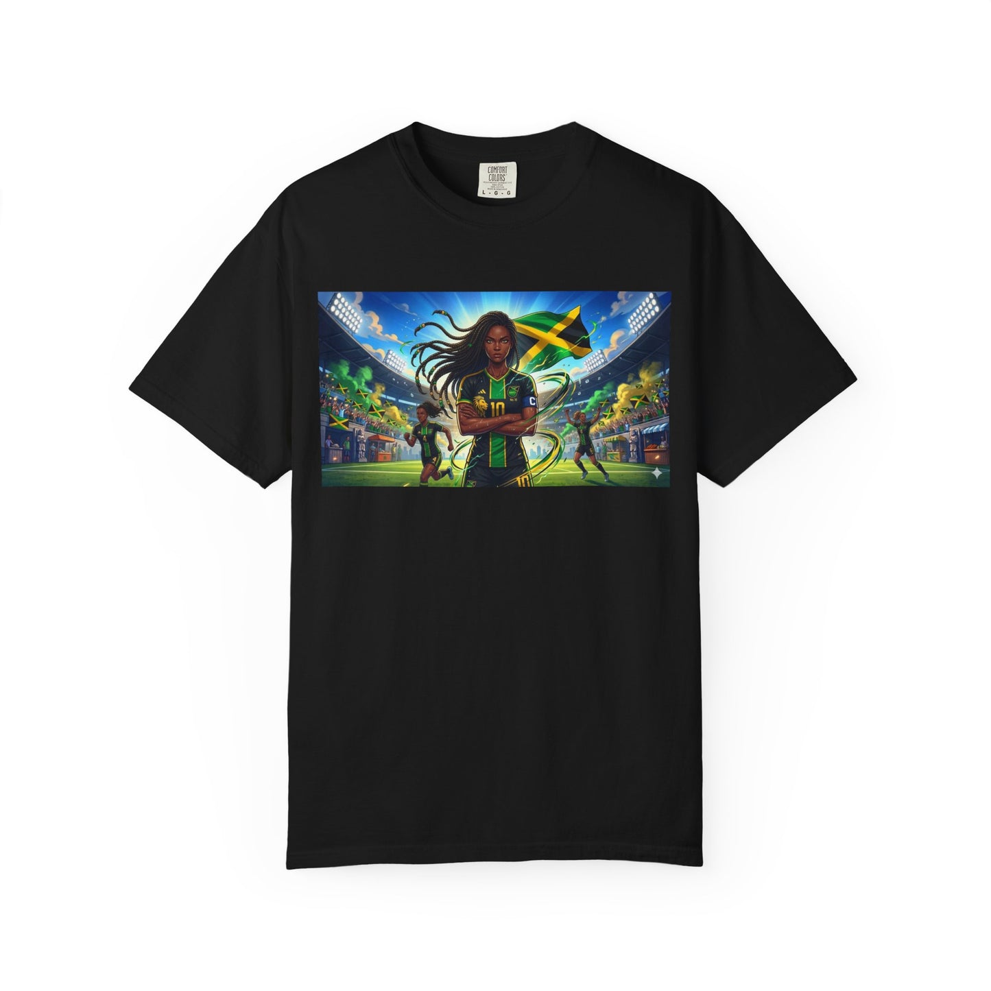 Jamaican Soccer Captain T-Shirt — Rasta Player Stadium Graphic Tee