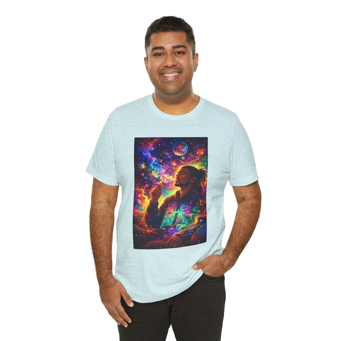 Psychedelic Session T-Shirt — Cosmic Portrait Graphic Tee