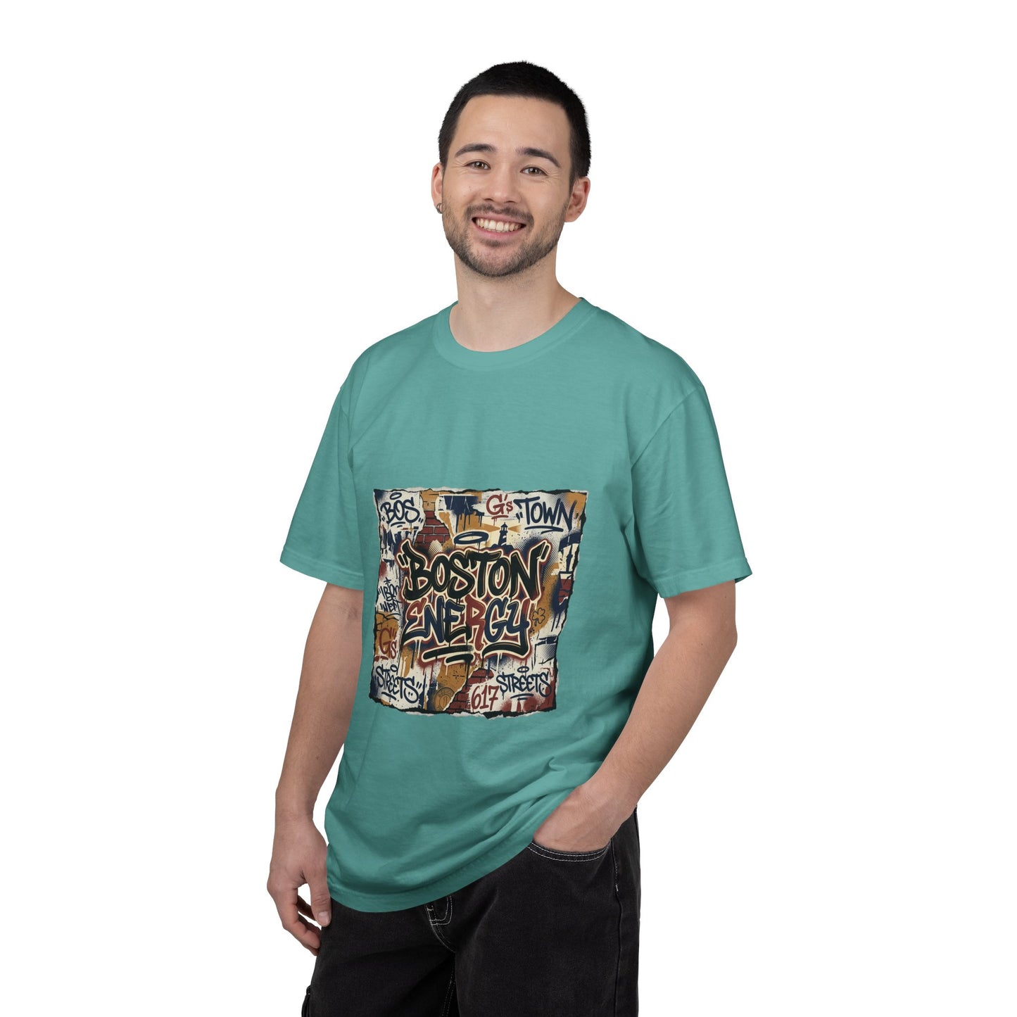 Boston Graffiti Tee — Urban Street Art T‑Shirt