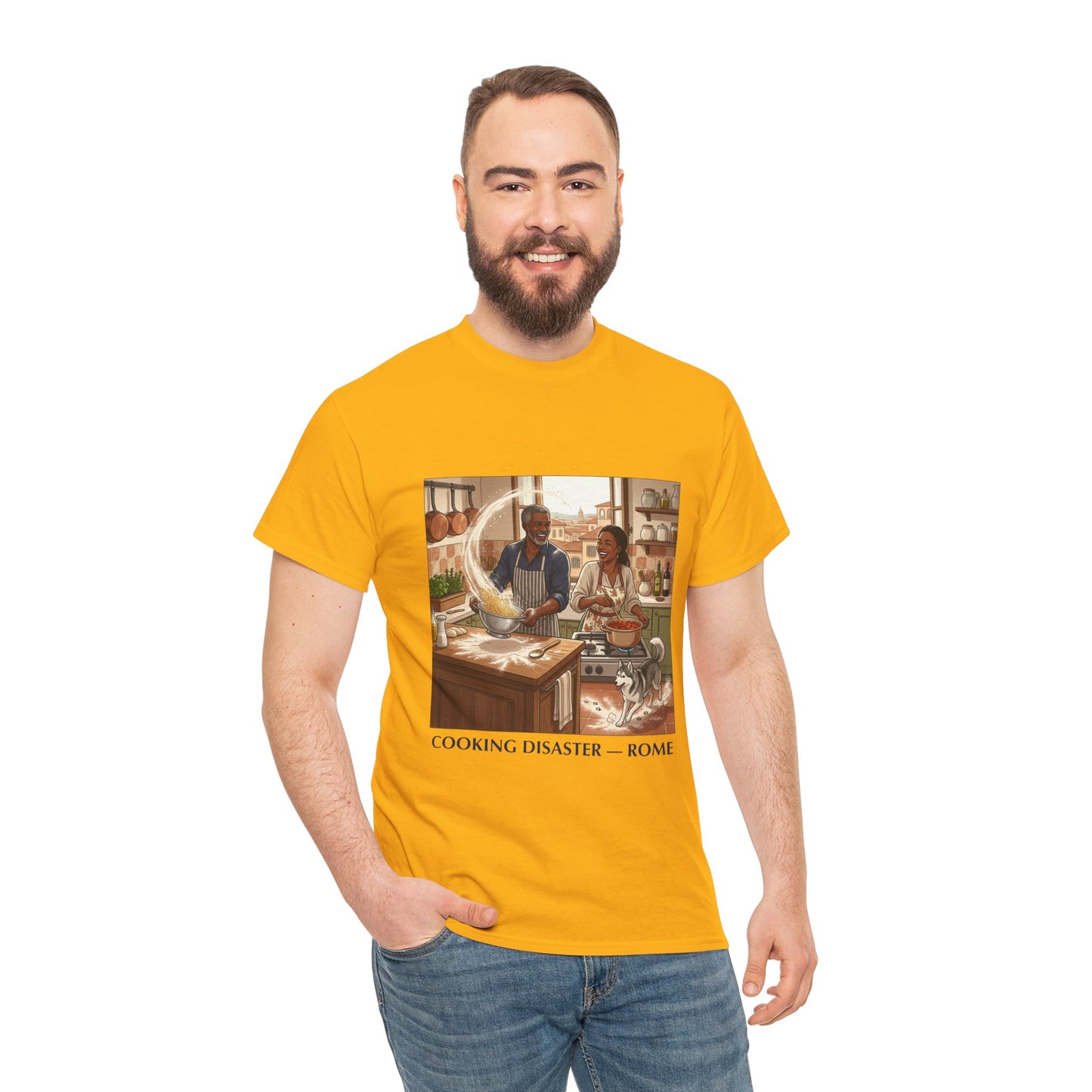 T-Shirt — 'Cooking Disaster — Rome' Illustrated Cooking Tee