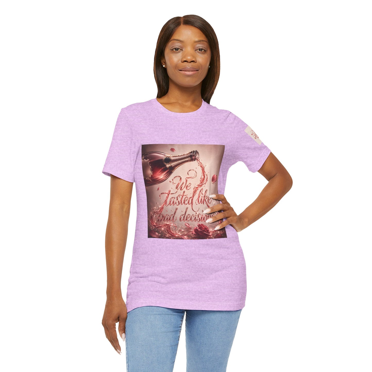 We Tasted Like Bad Decisions T shirt - Pink Champagne Pleasure Graphic Tee