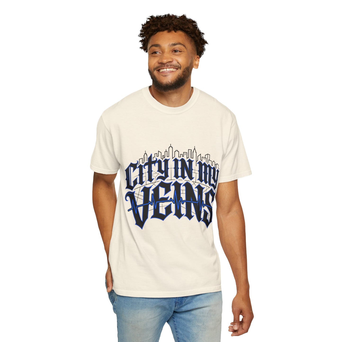 City in My Veins T-Shirt — Urban Skyline Graphic Tee