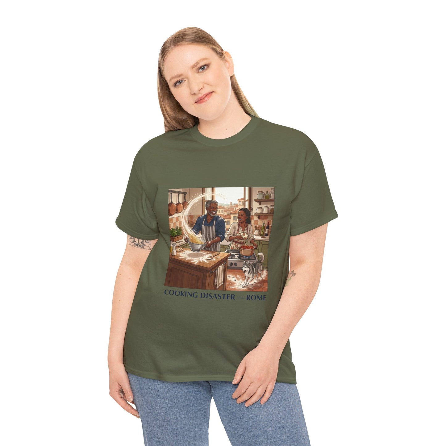 T-Shirt — 'Cooking Disaster — Rome' Illustrated Cooking Tee