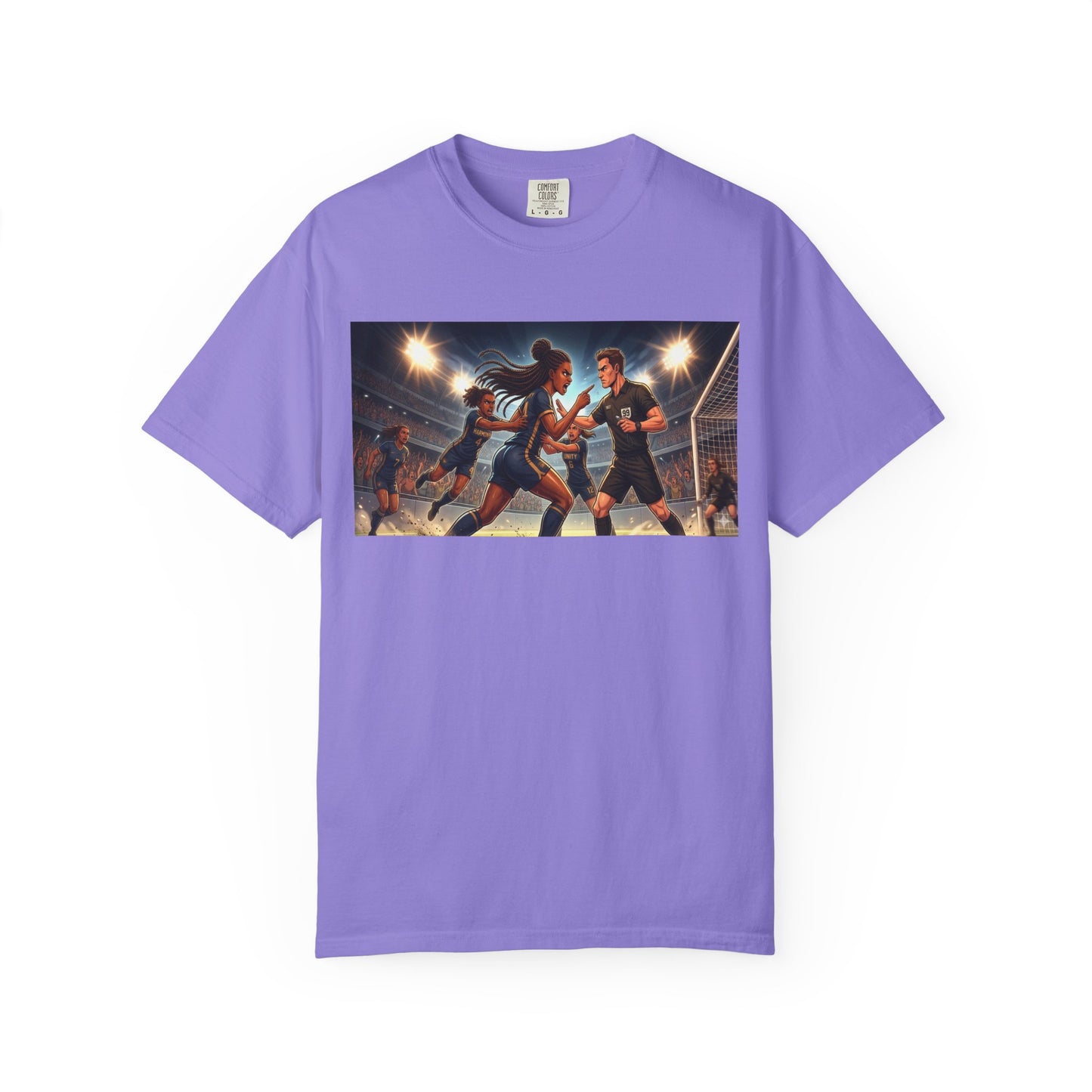 Soccer Arguing With Referee T-Shirt — Vintage Stadium Action Graphic Tee
