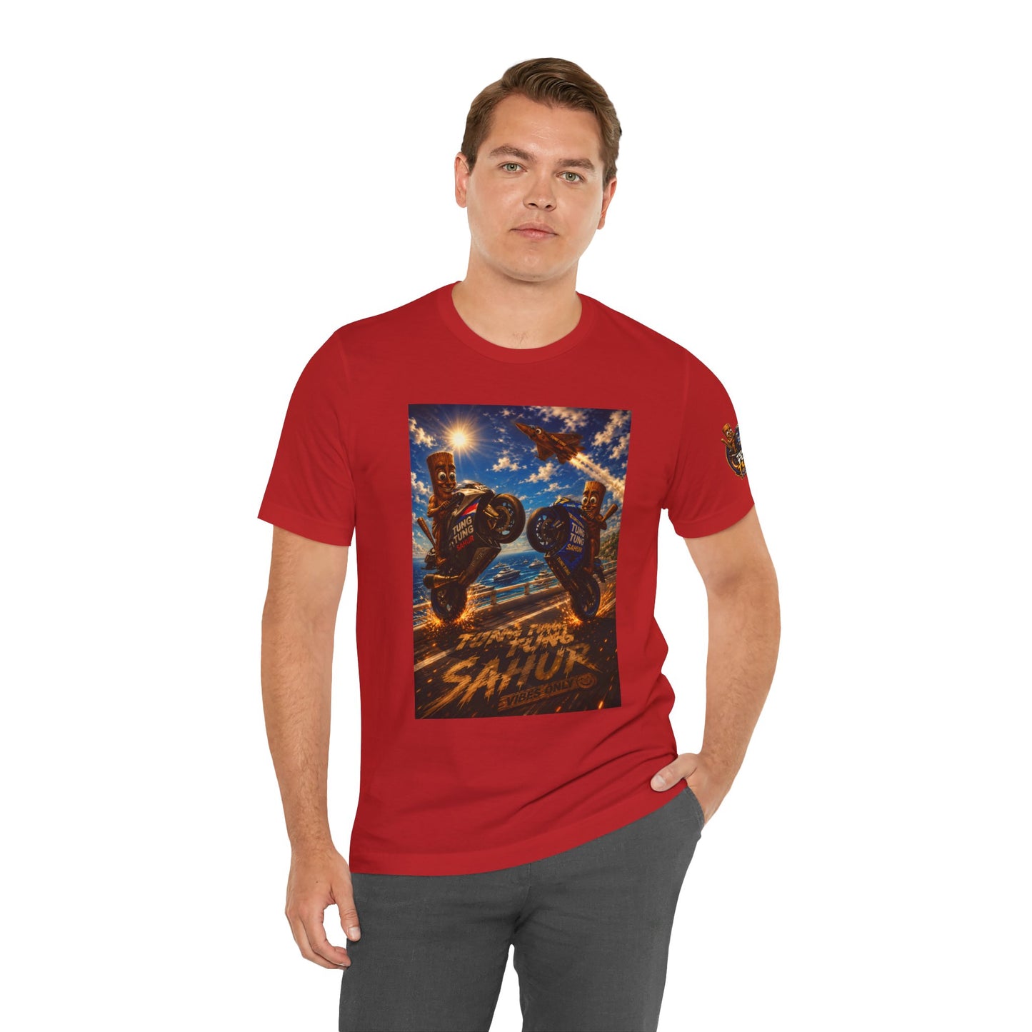 Motorcycle Stunt Tee — Sahara Riders Graphic T-Shirt