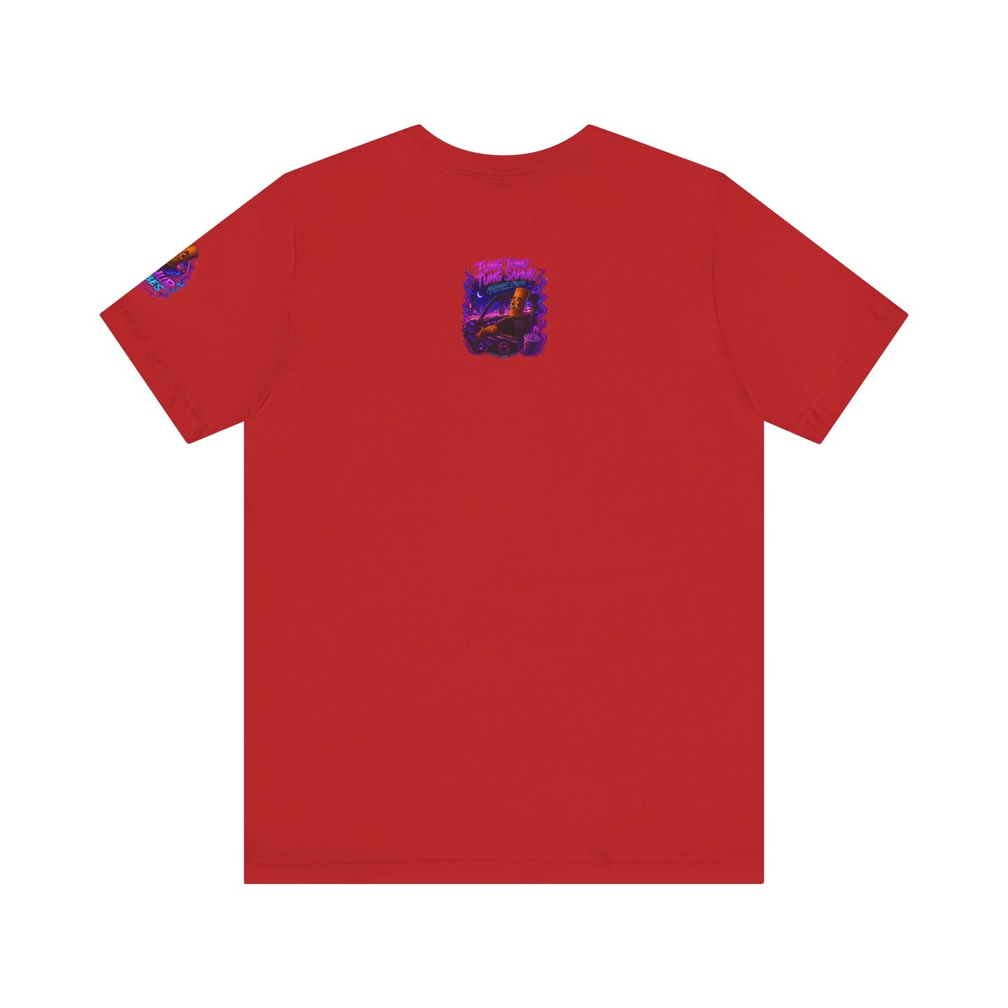 Tung Tung Tung Sahur Who Ride Like Us T-Shirt — Night Cruise Vaporwave Graphic Tee