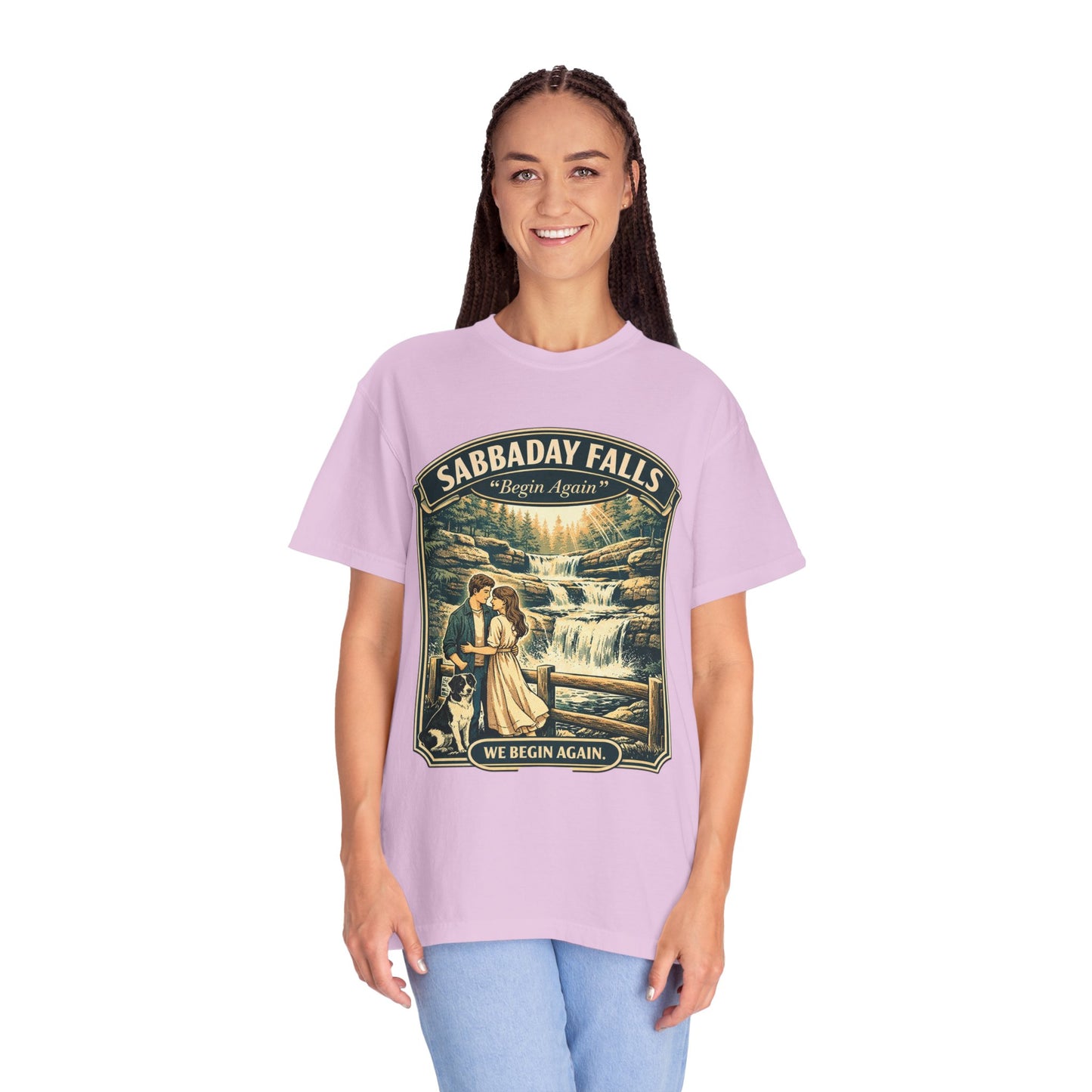 Sabbaday Falls 'We Begin Again' Vintage Nature T-Shirt