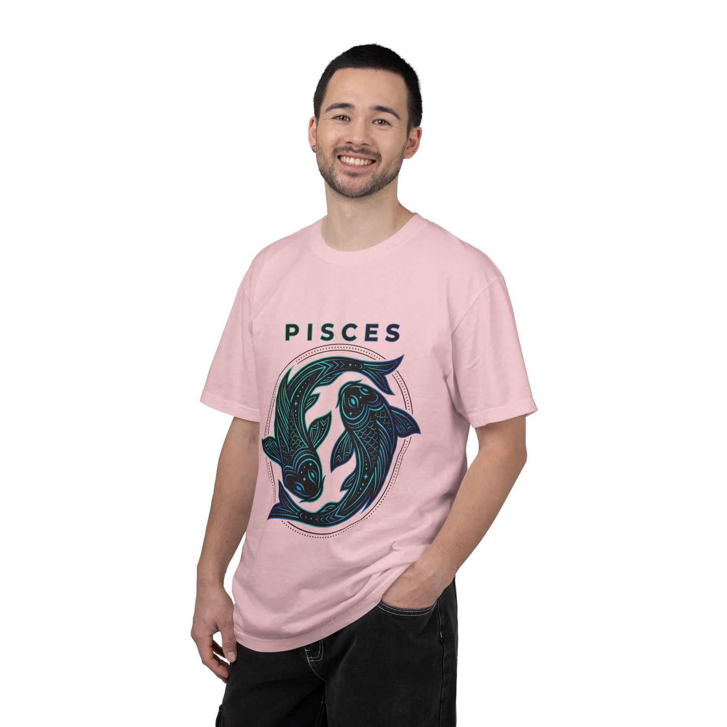 Pisces Zodiac T-Shirt — Artistic Twin Fish Astrology Tee