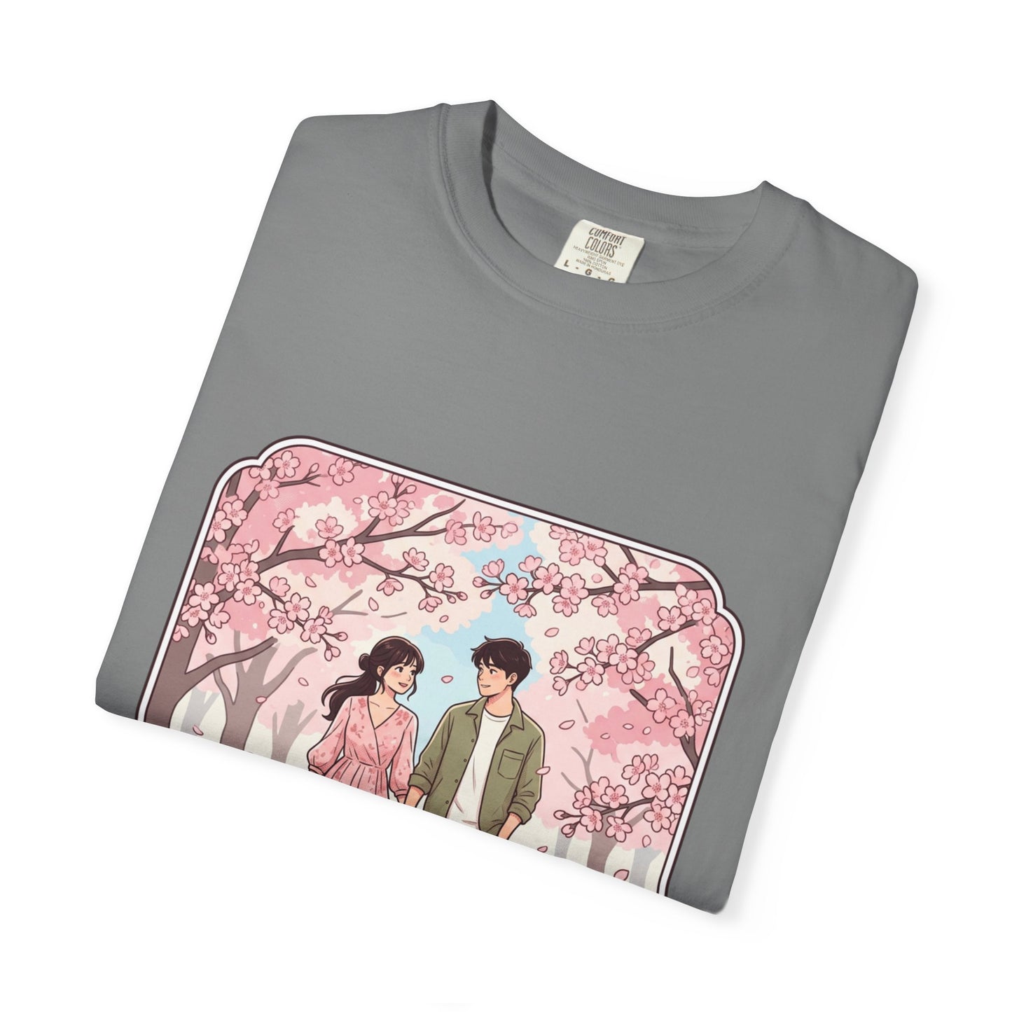 Spring in Japan T-Shirt — Cherry Blossom Couple Graphic Tee