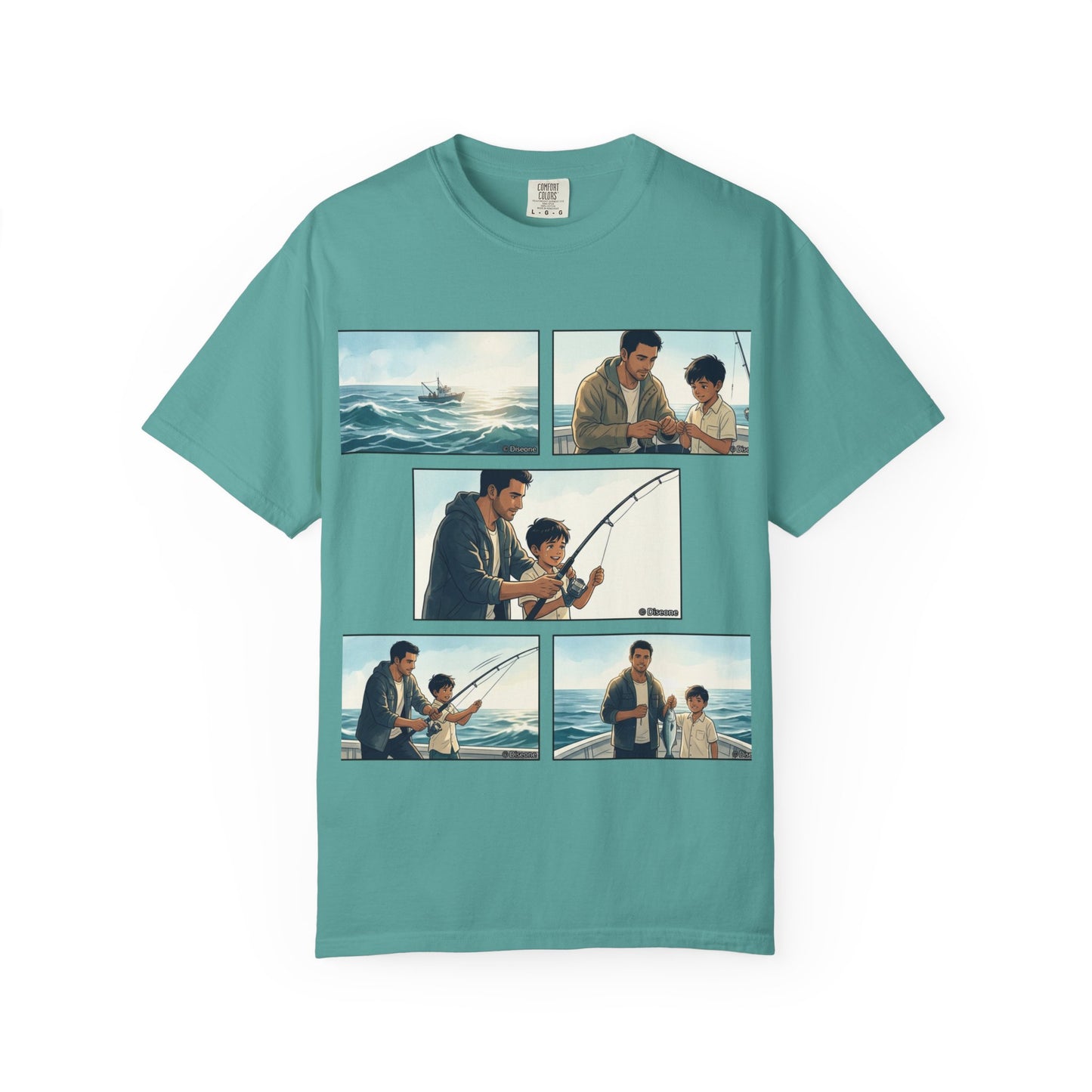 MORNING TIDES” (FATHER & SON EDITION) T-Shirt — Dad & Son Beach Fishing Graphic Tee