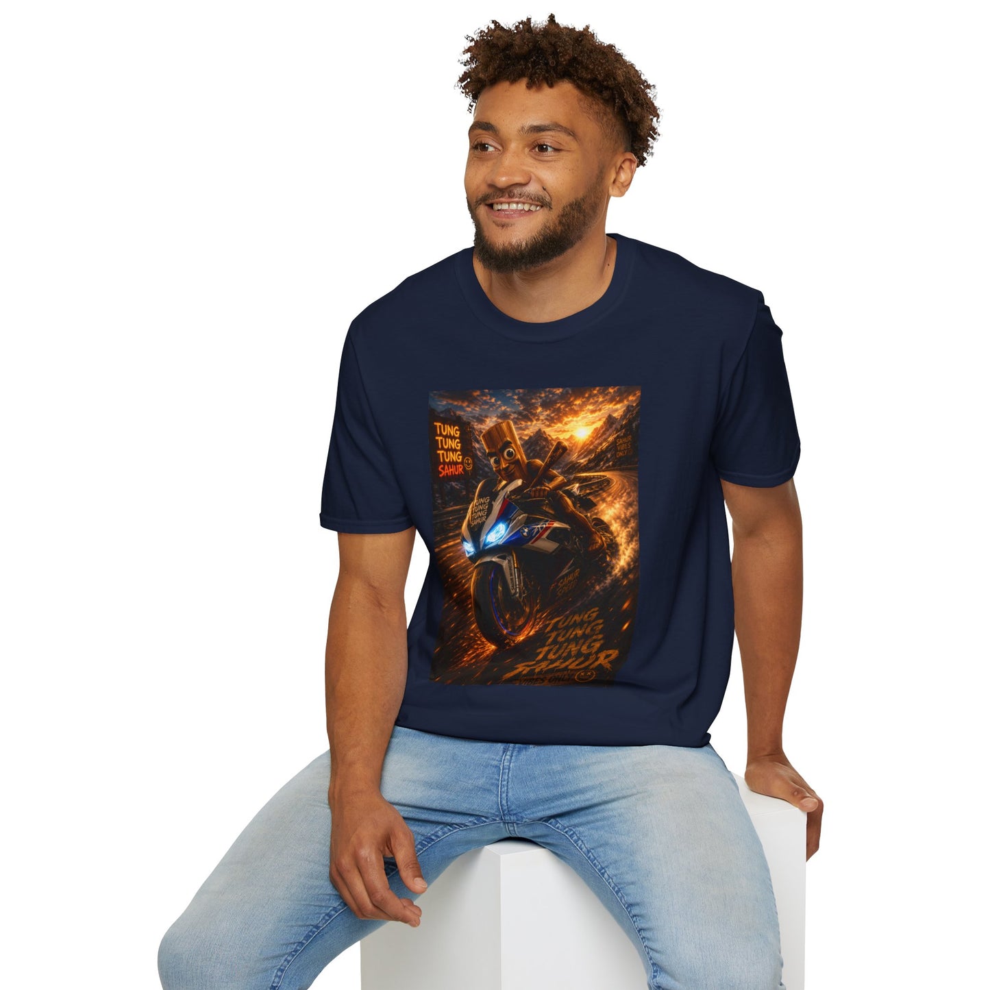 Tung Tung Tung Sahur 2 Wheels On Steel & Fire T-Shirt — "Time To Turn The Tide" Tee