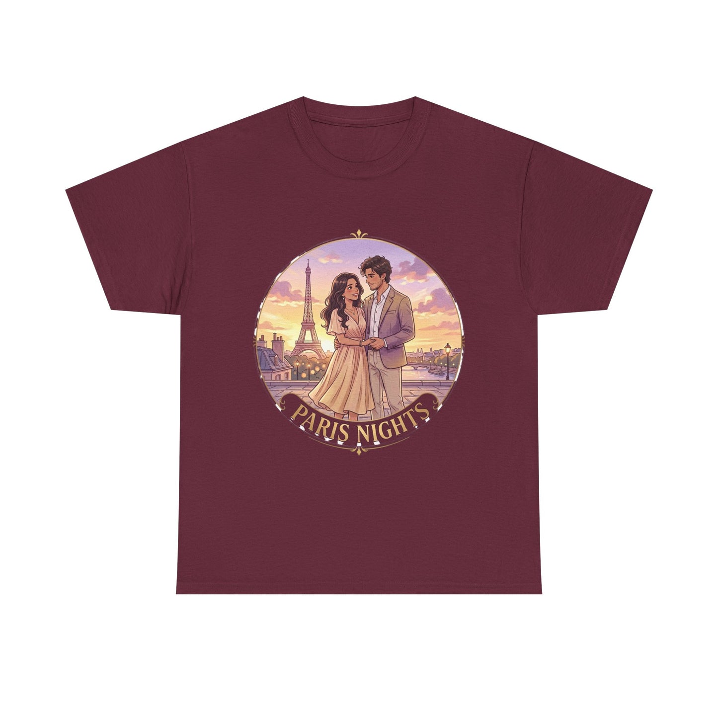 Paris Nights T-Shirt — Romantic Eiffel Tower Couple Tee