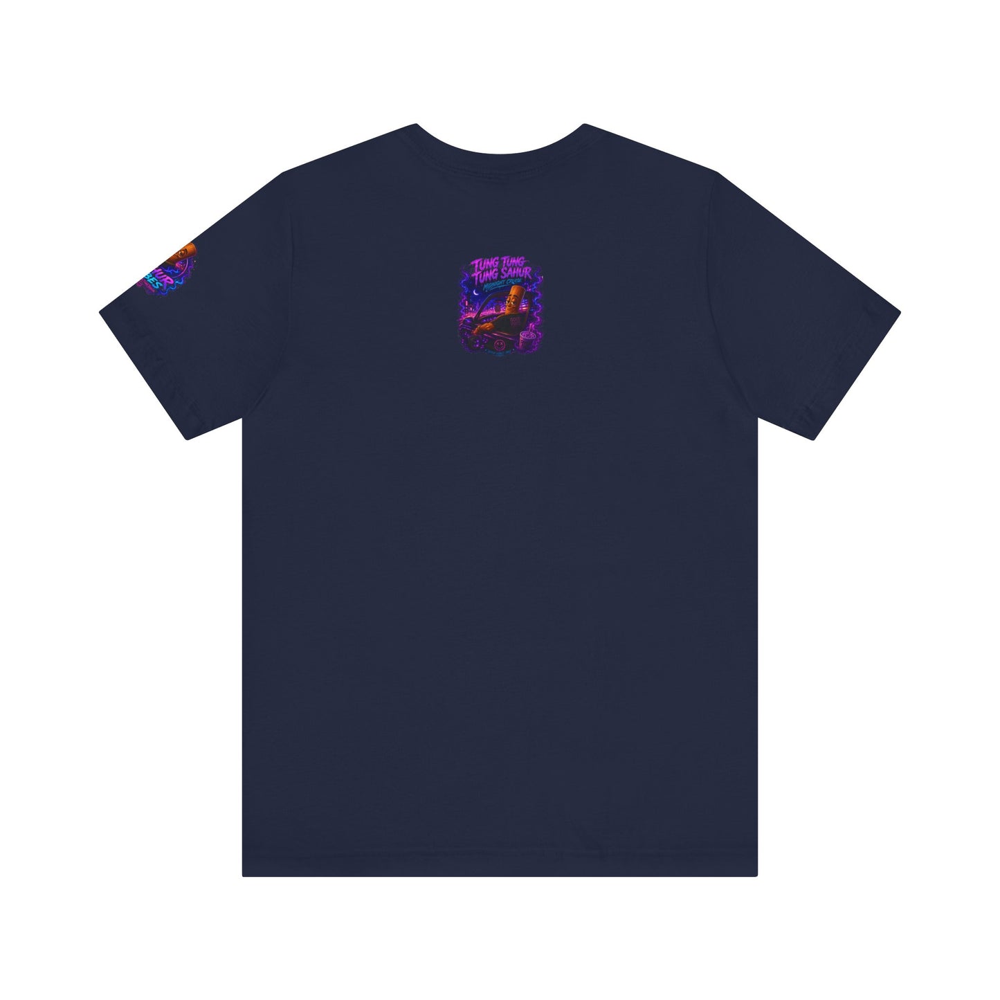 Tung Tung Tung Sahur Who Ride Like Us T-Shirt — Night Cruise Vaporwave Graphic Tee