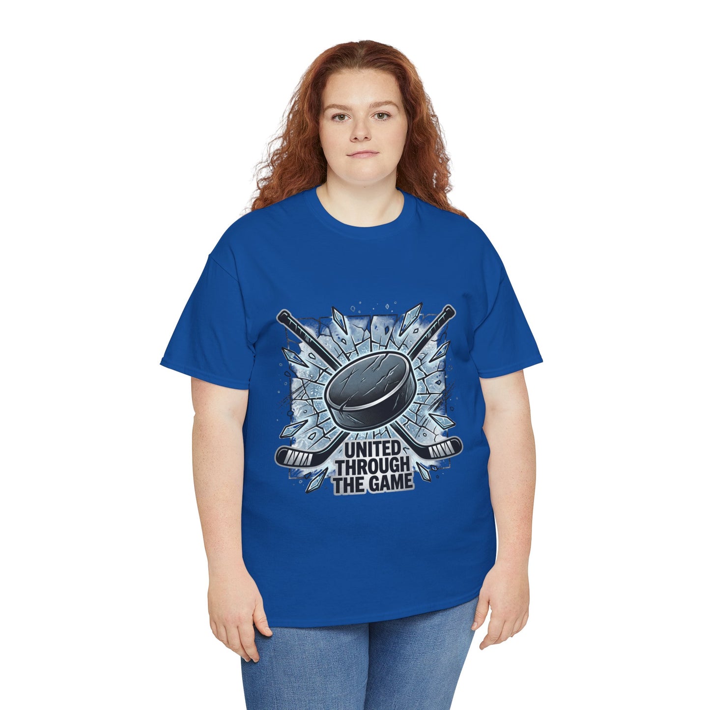 Hockey T-Shirt — "United Through the Game" Graphic Tee