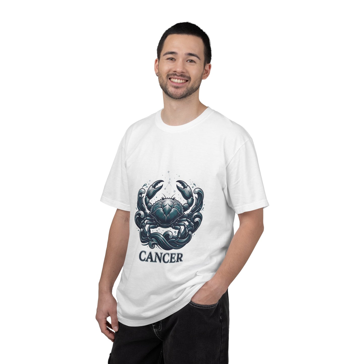 Cancer Zodiac T-Shirt — Stylized Crab Astrological Tee