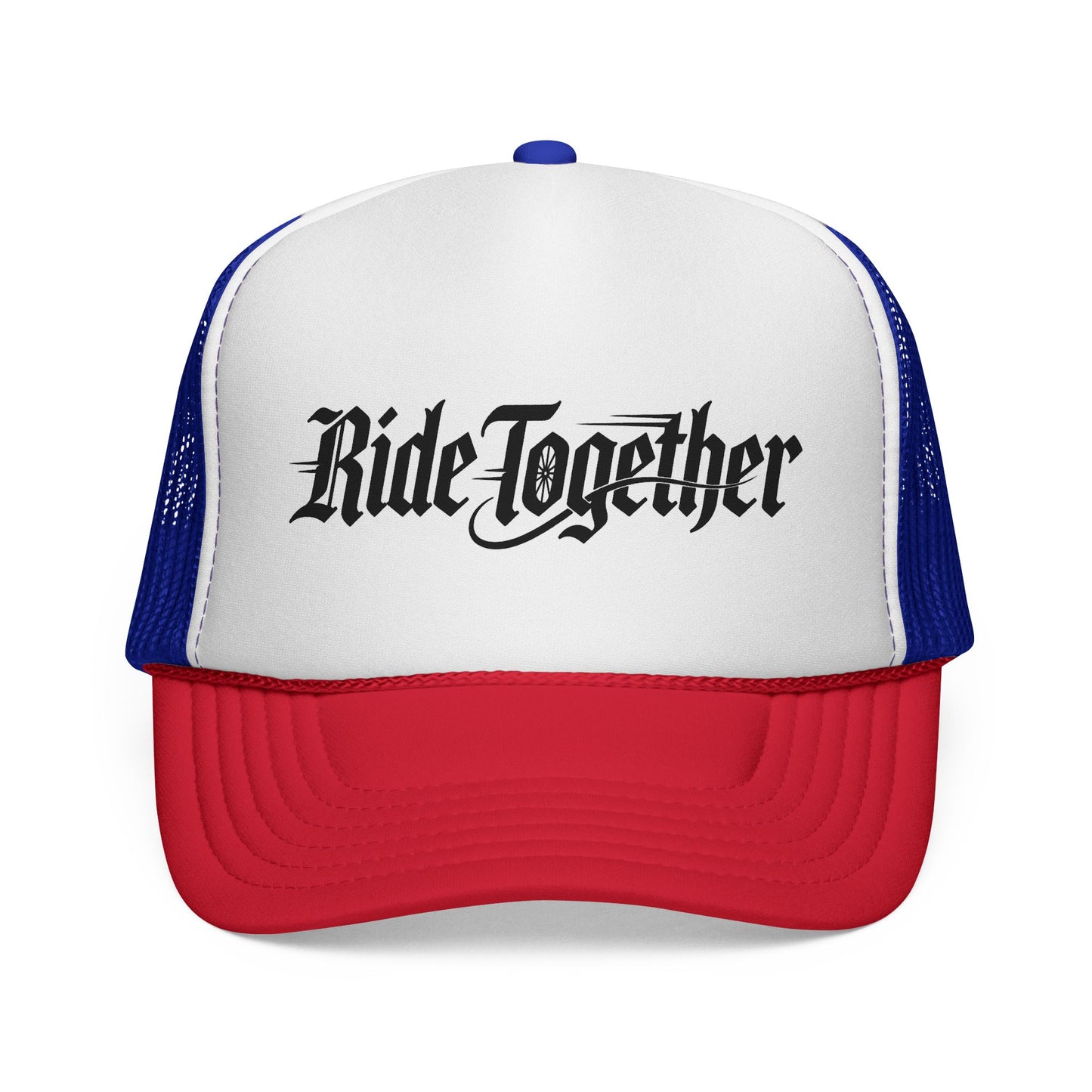 Ride Together Trucker Hat — Retro Motorcycle Biker Cap