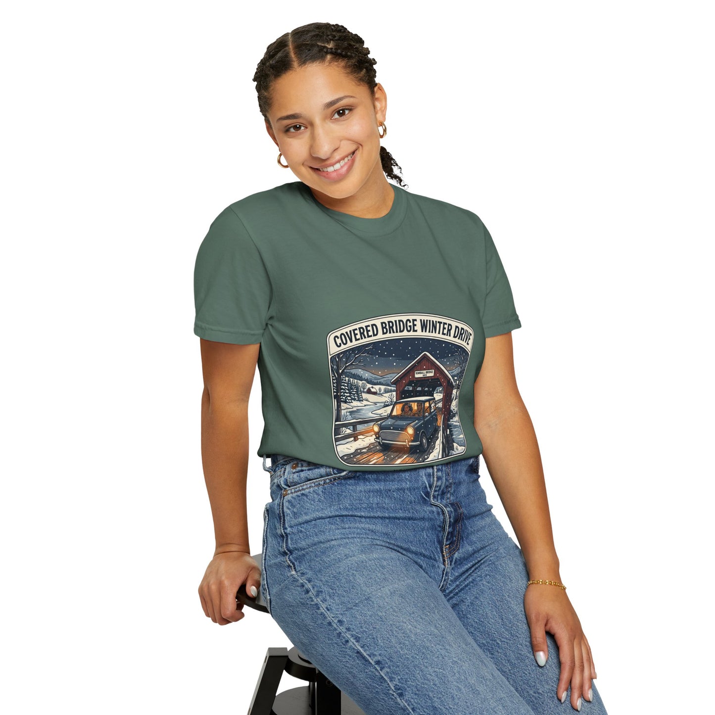 Covered Bridge Winter Drive T-Shirt