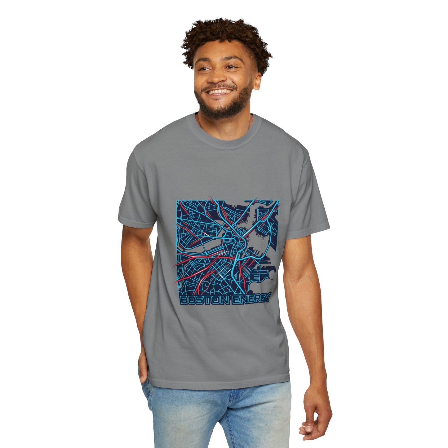 Boston Energy Map T-Shirt — City Map Graphic Tee
