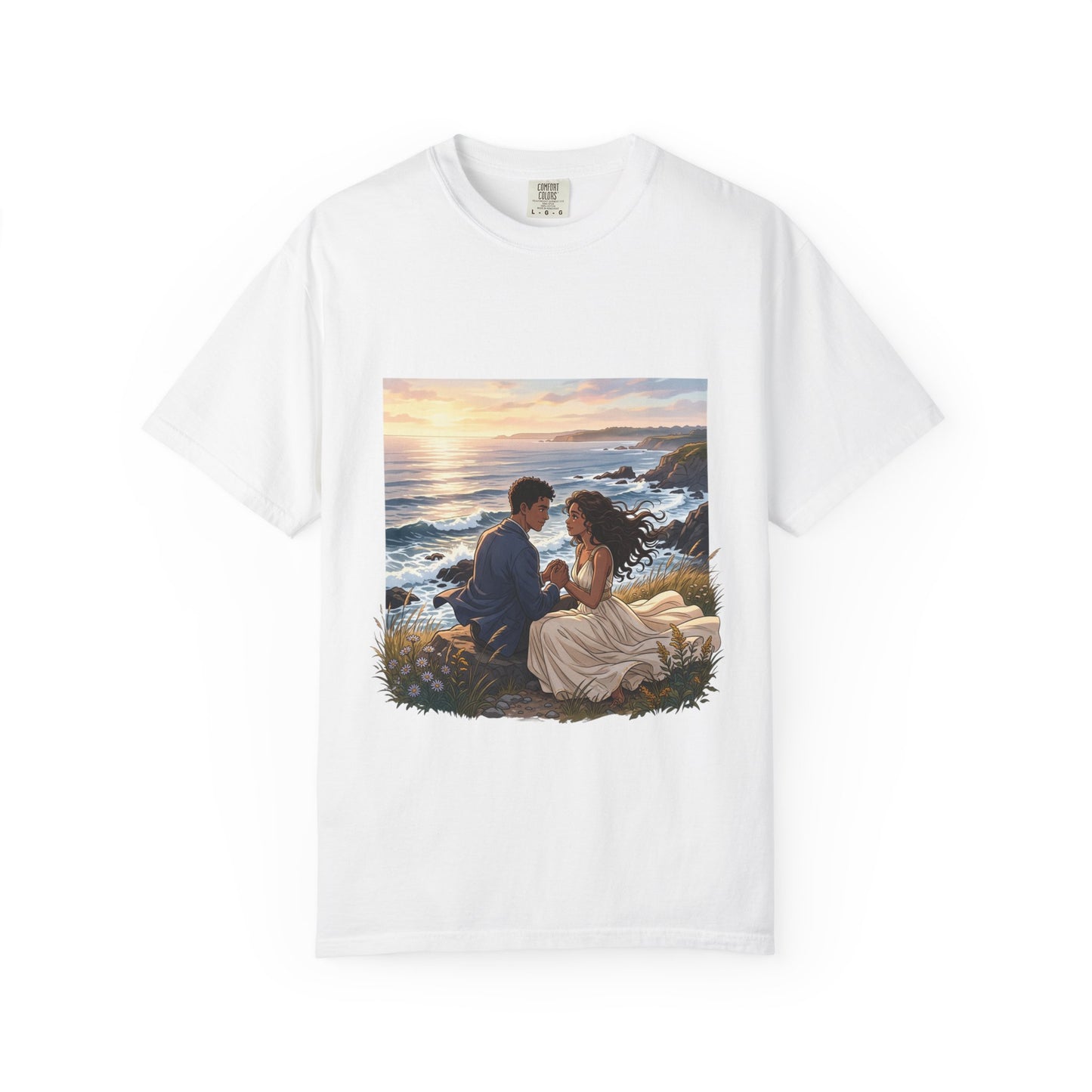 Romantic Sunset Beach Couple T-Shirt