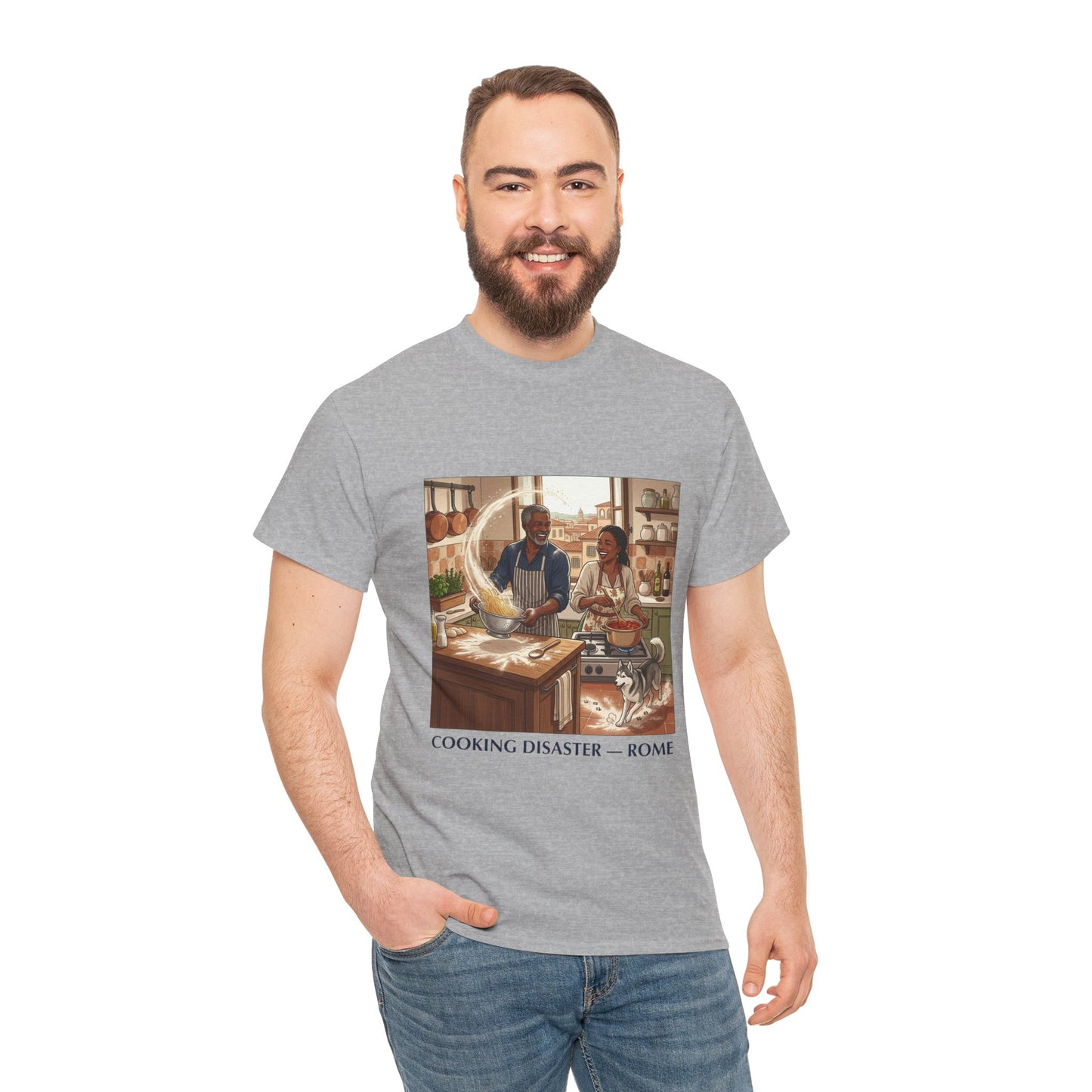 T-Shirt — 'Cooking Disaster — Rome' Illustrated Cooking Tee