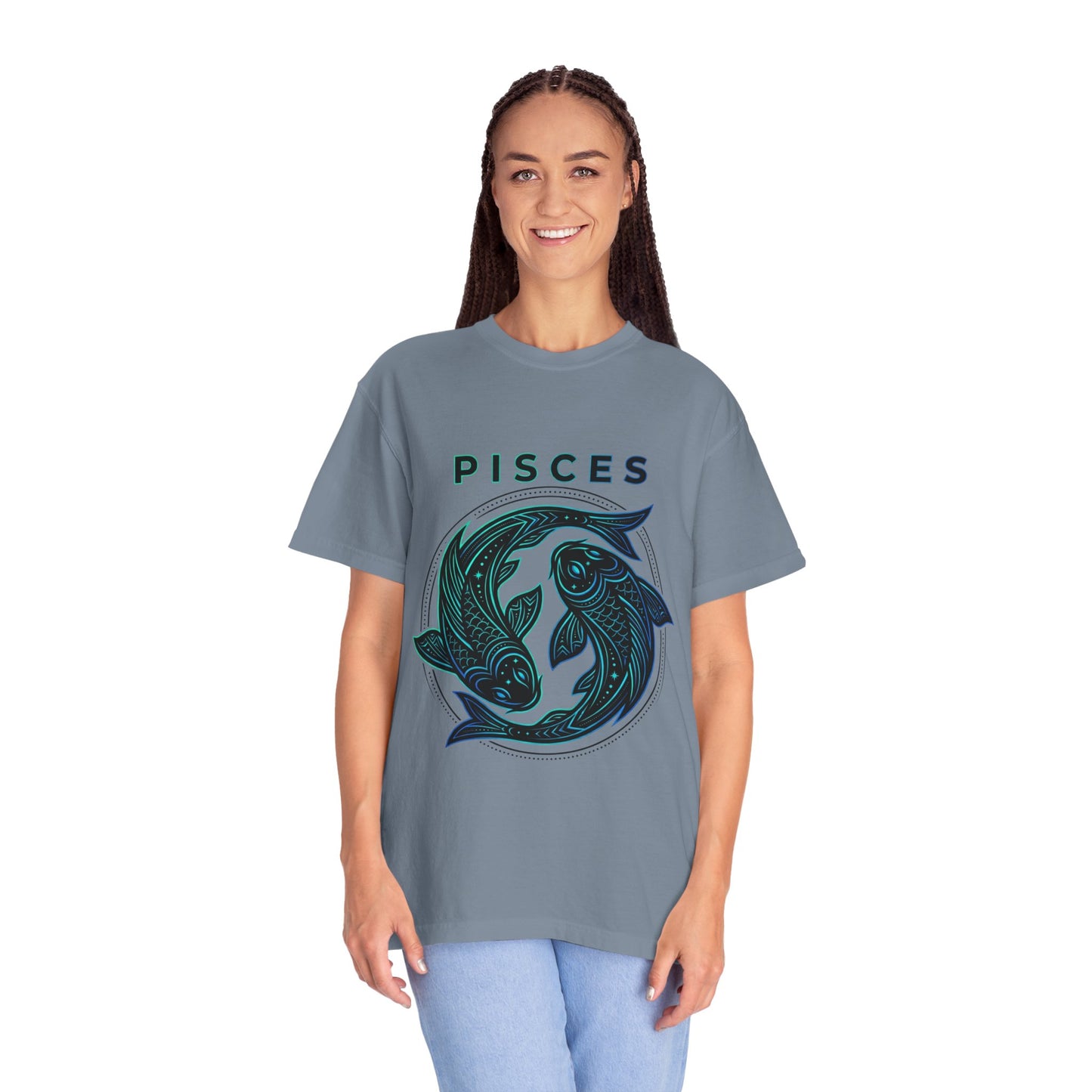 Pisces Zodiac T-Shirt — Artistic Twin Fish Astrology Tee