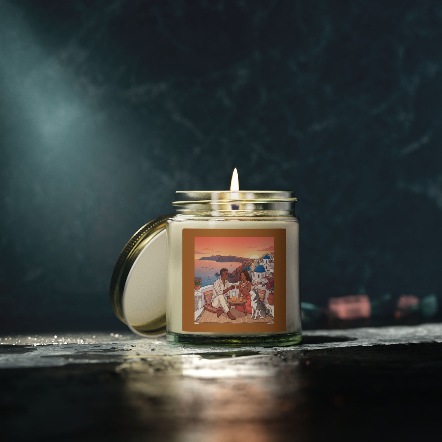 Coconut Apricot Scented Candle — Mediterranean Sunset 4oz/9oz