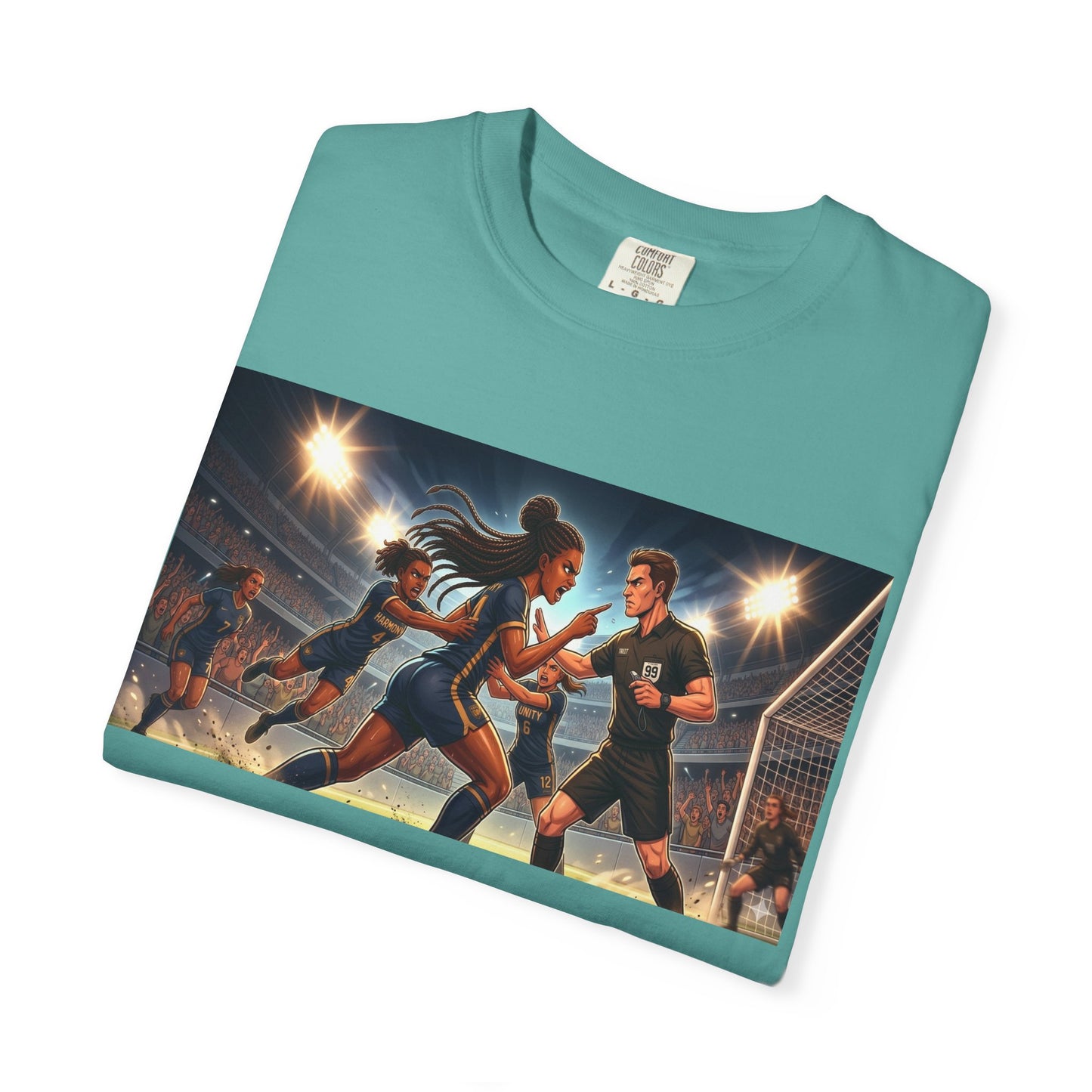 Soccer Arguing With Referee T-Shirt — Vintage Stadium Action Graphic Tee