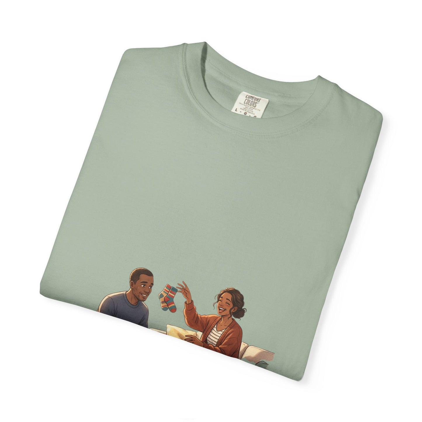 Picnic Cheers T-Shirt — Vintage Couple & Dog Illustration Tee