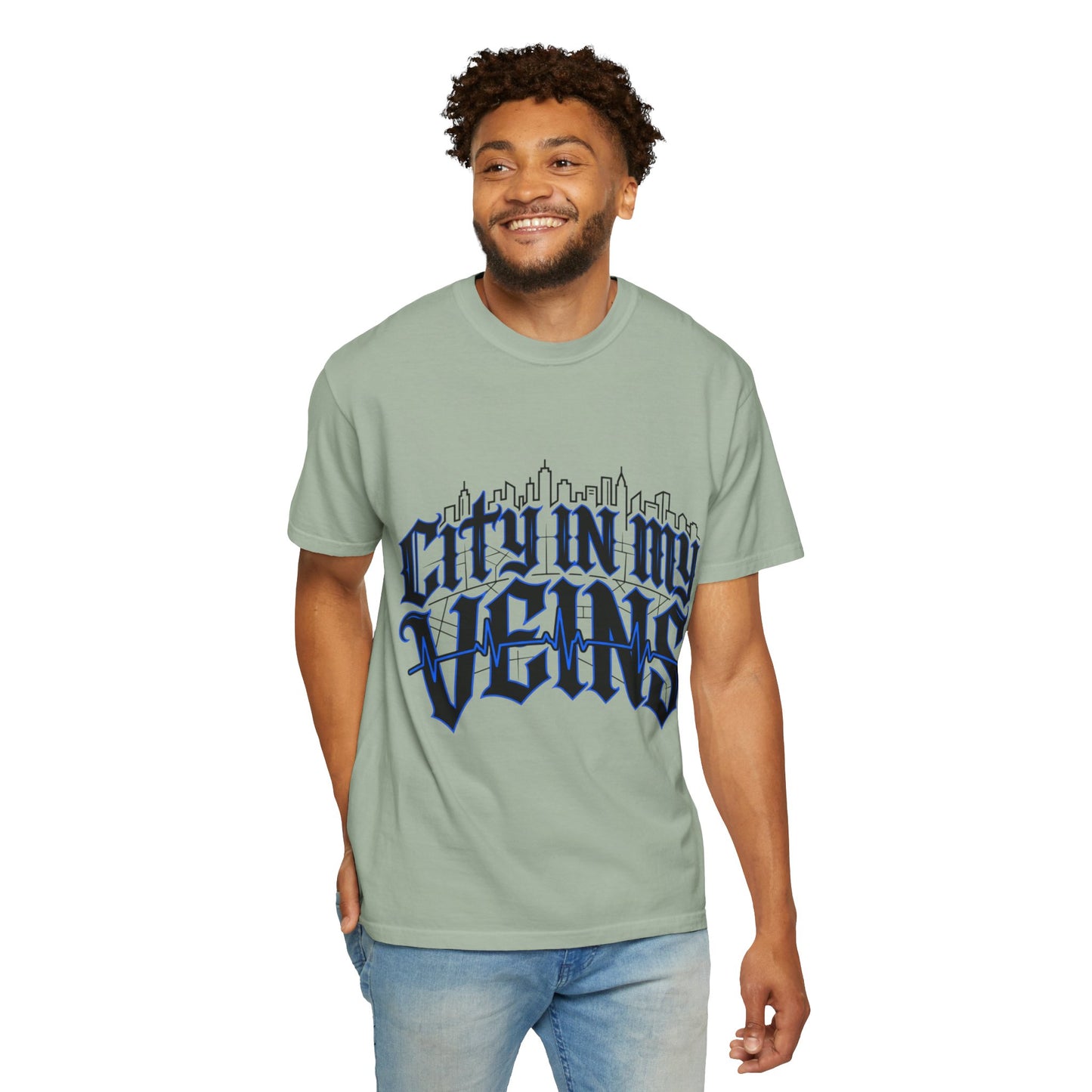 City in My Veins T-Shirt — Urban Skyline Graphic Tee