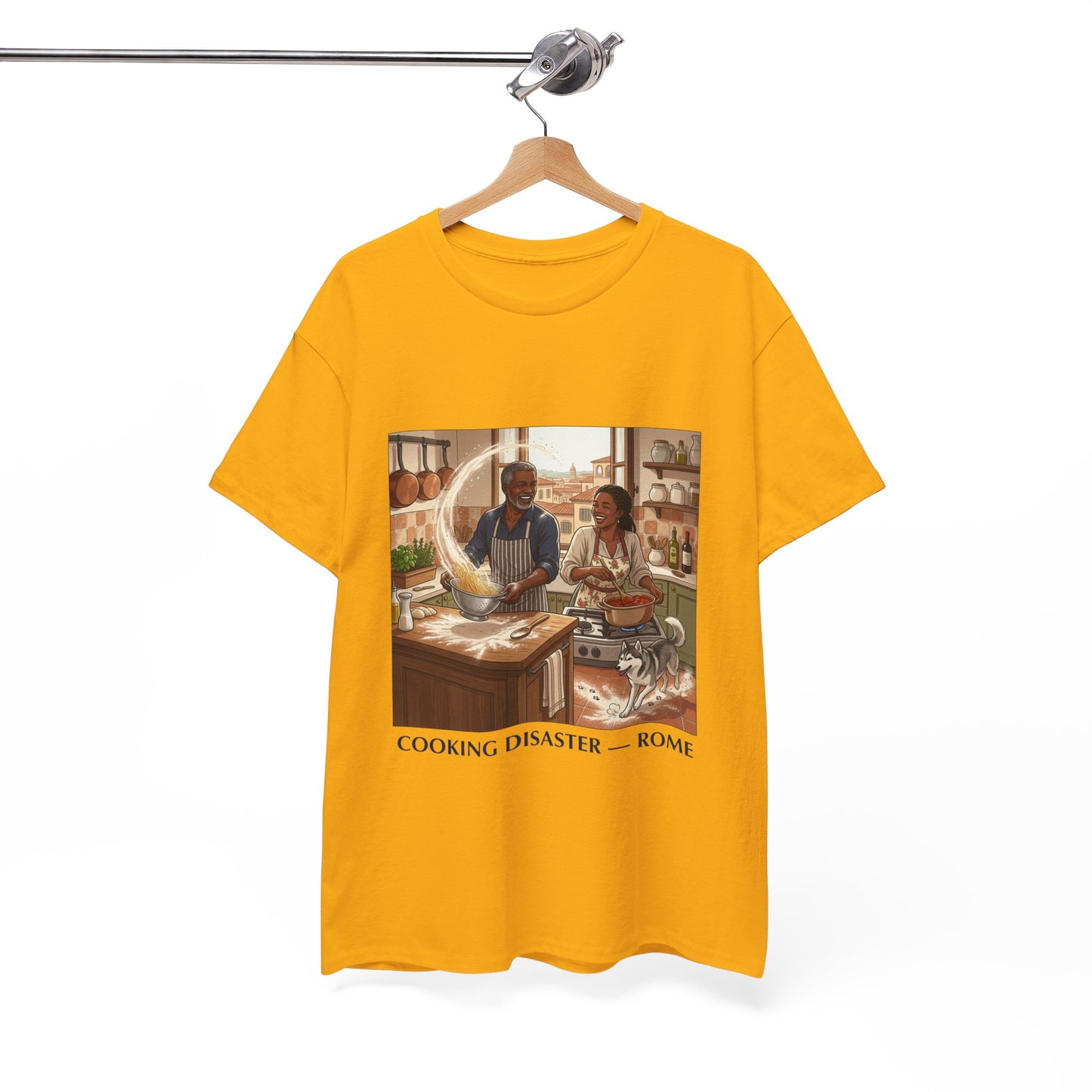 T-Shirt — 'Cooking Disaster — Rome' Illustrated Cooking Tee