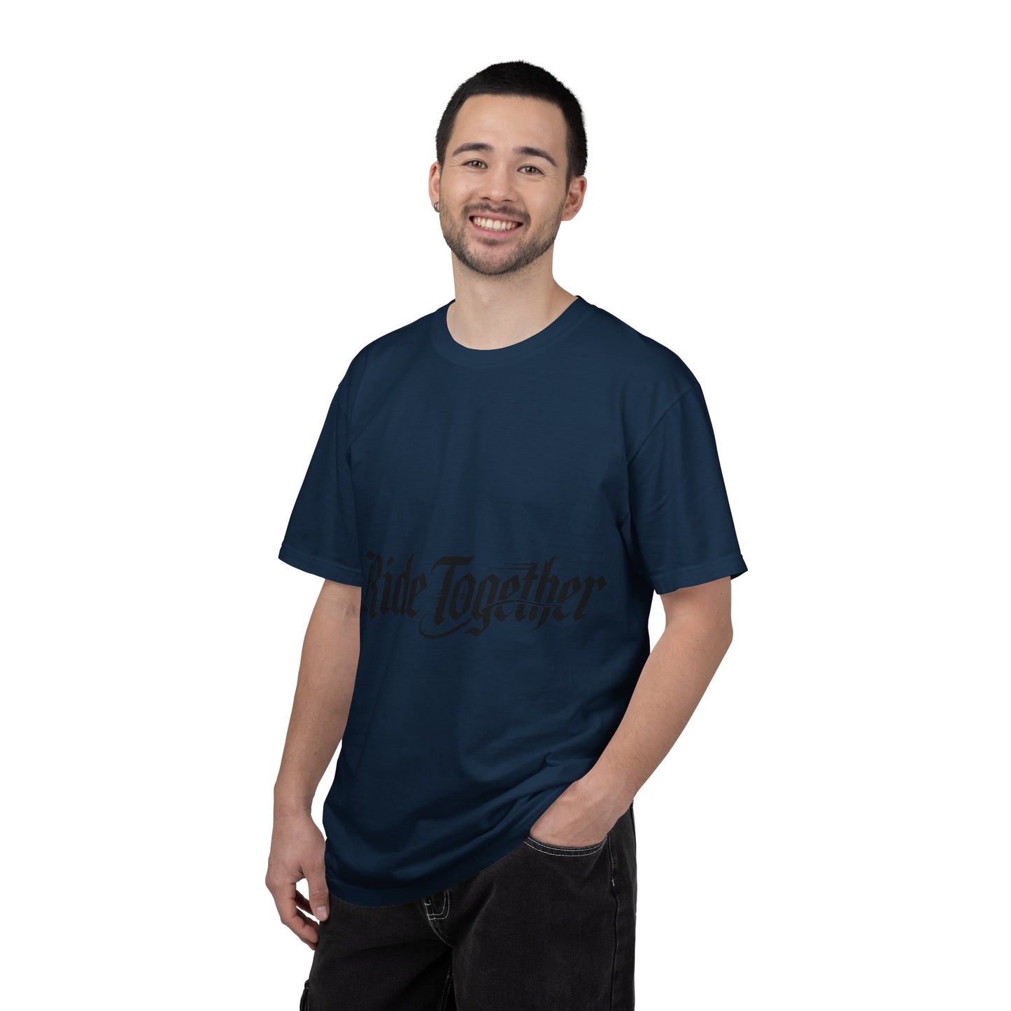 Ride Together T-Shirt — Gothic Script Motorcycle Tee