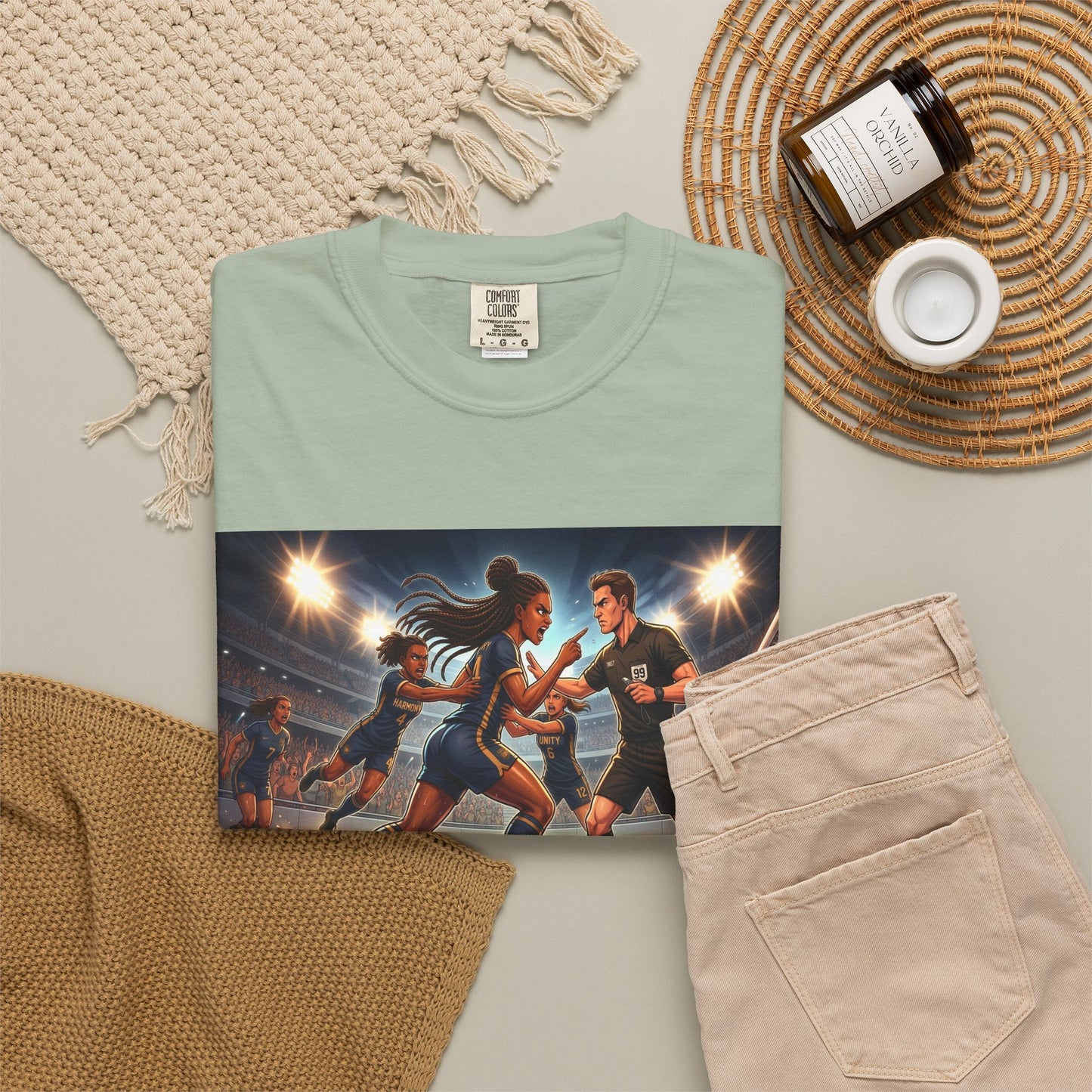 Soccer Arguing With Referee T-Shirt — Vintage Stadium Action Graphic Tee