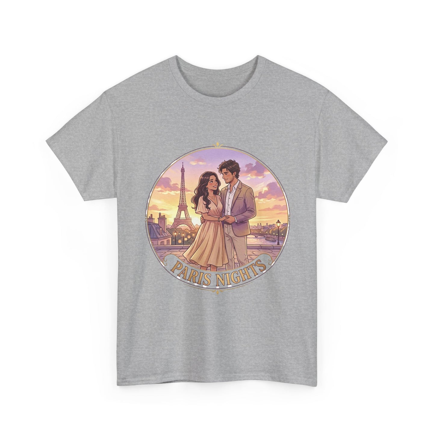 Paris Nights T-Shirt — Romantic Eiffel Tower Couple Tee