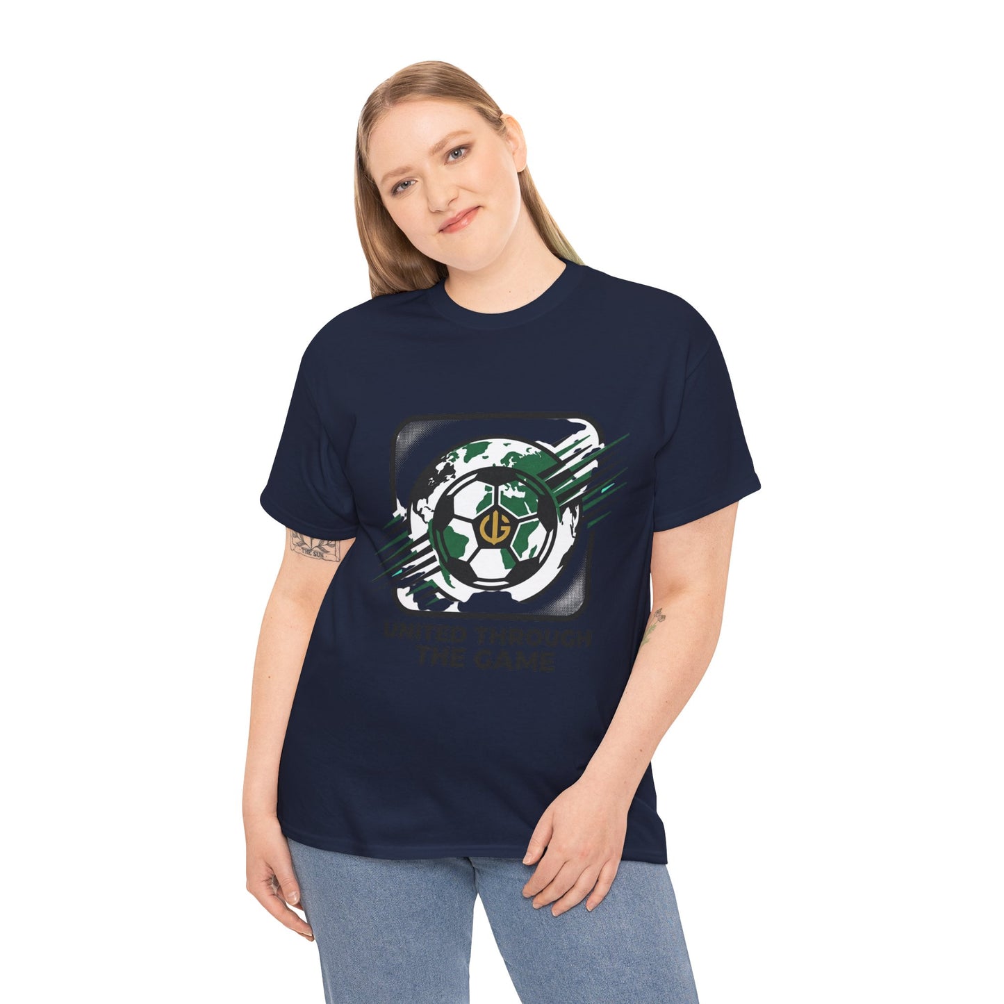 Soccer T-Shirt — "United Through the Game" Graphic Tee