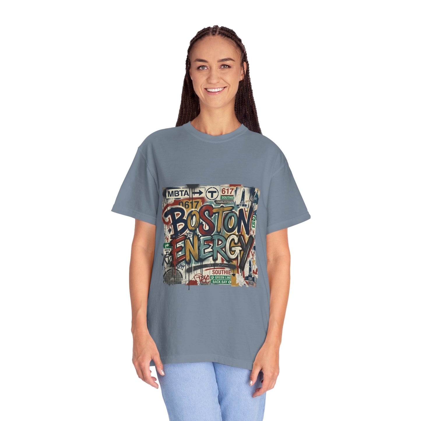 Boston Energy T-Shirt — Graffiti Cityscape Tee